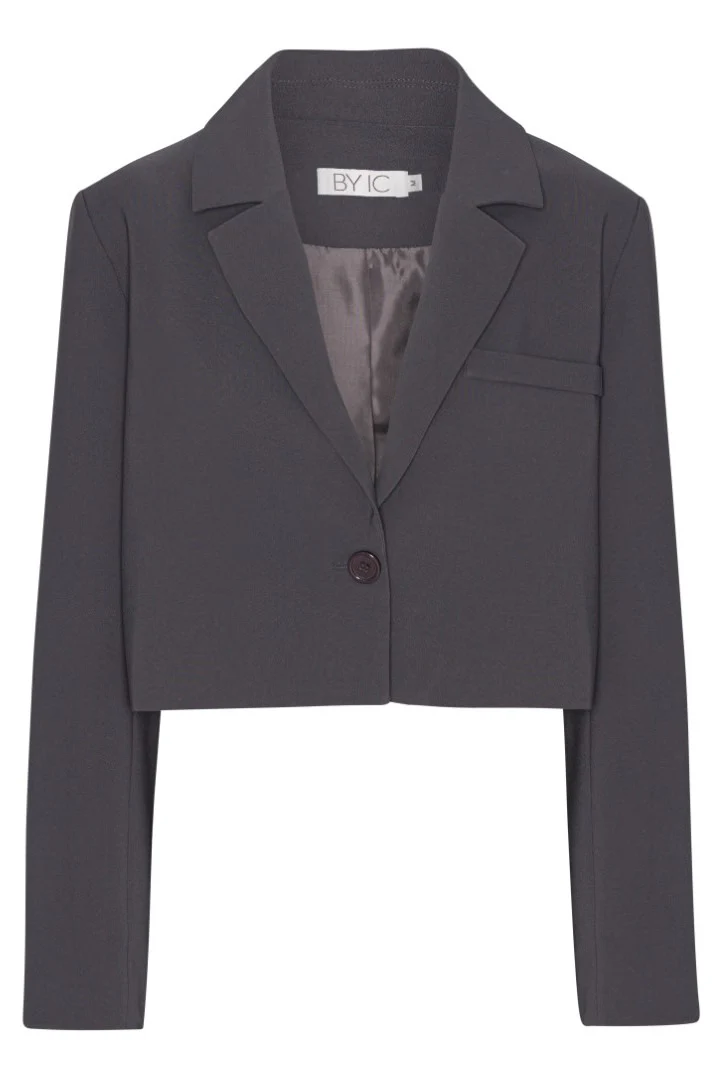 SelmaIC Cropped Blazer - Grey - Image 11