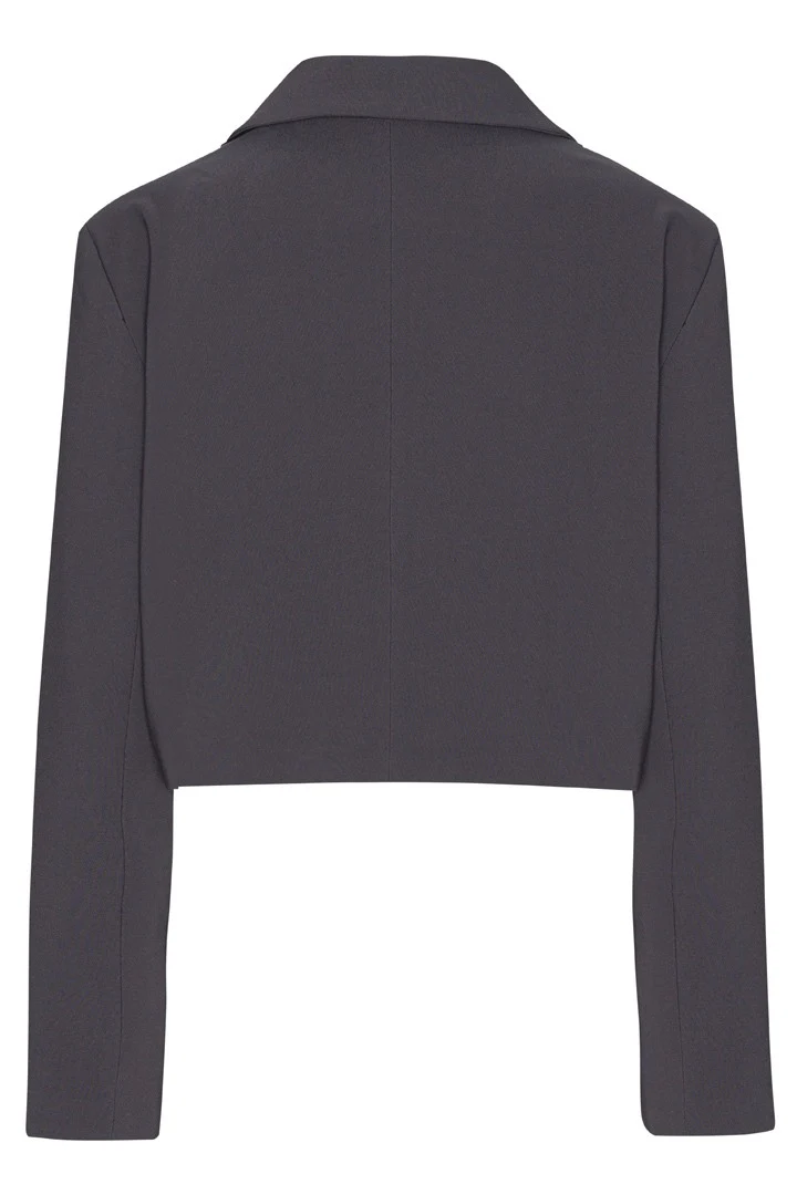SelmaIC Cropped Blazer - Grey - Image 12
