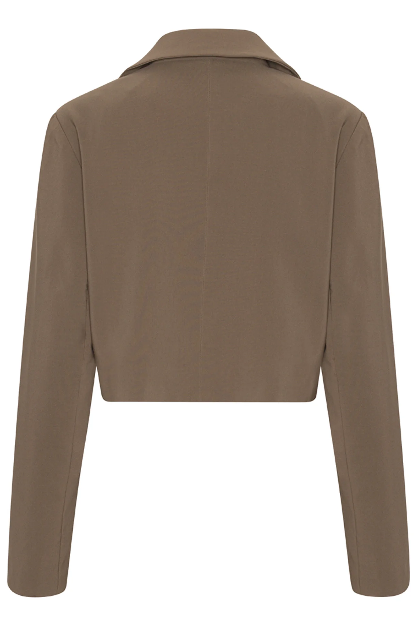 SelmaIC Cropped Blazer - Dark Taupe - Image 10