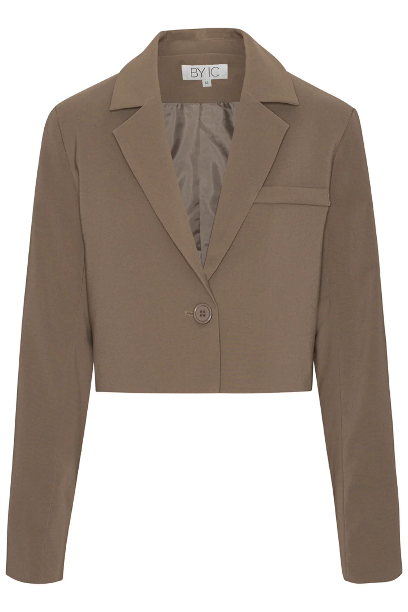 SelmaIC Cropped Blazer - Dark Taupe - Image 9
