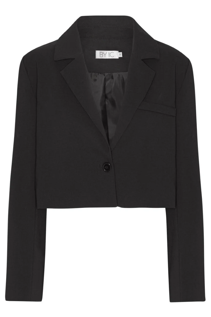 SelmaIC Cropped Blazer - Black - Image 8
