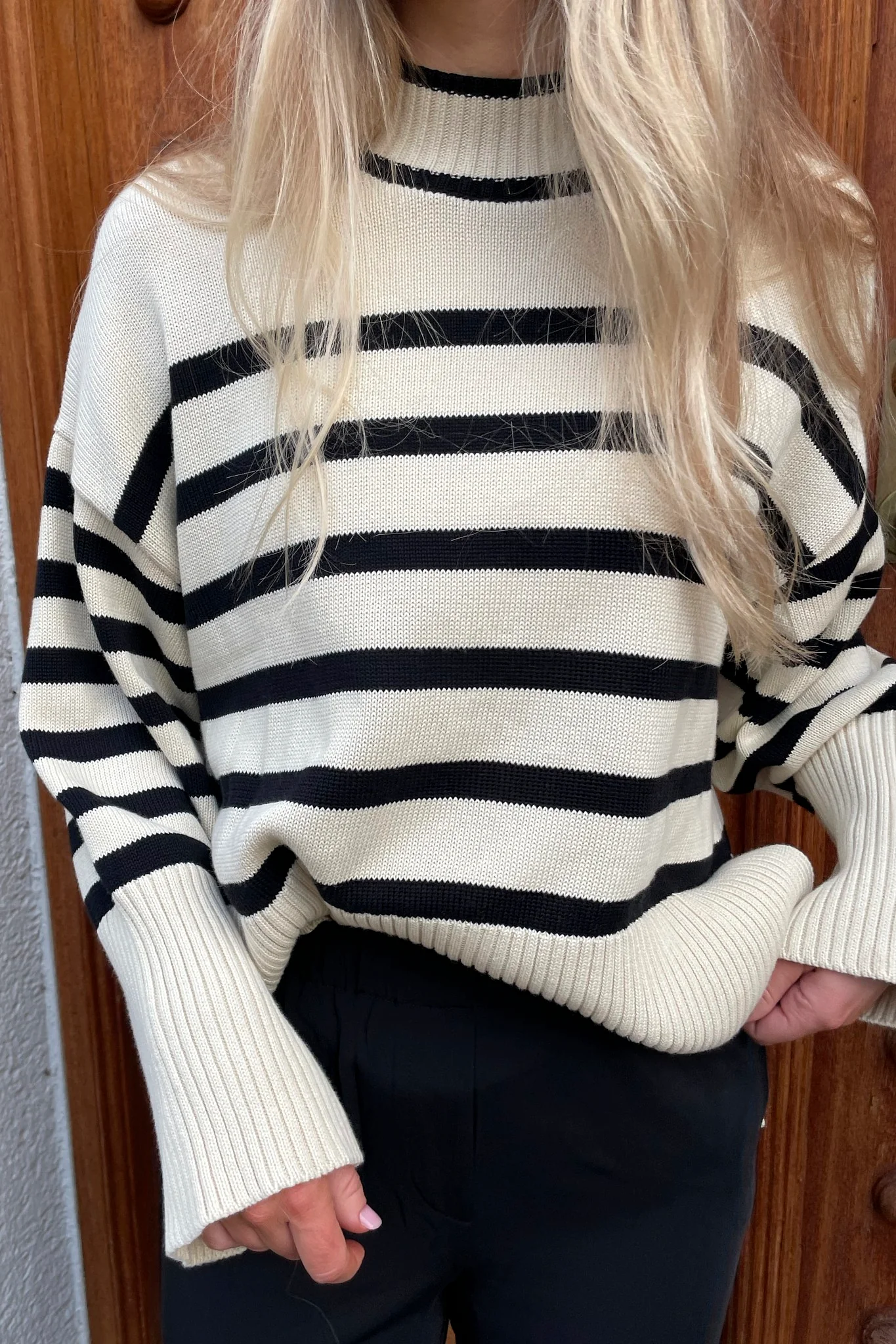 JXSia High Neck Knit - Seedpearl - Image 2