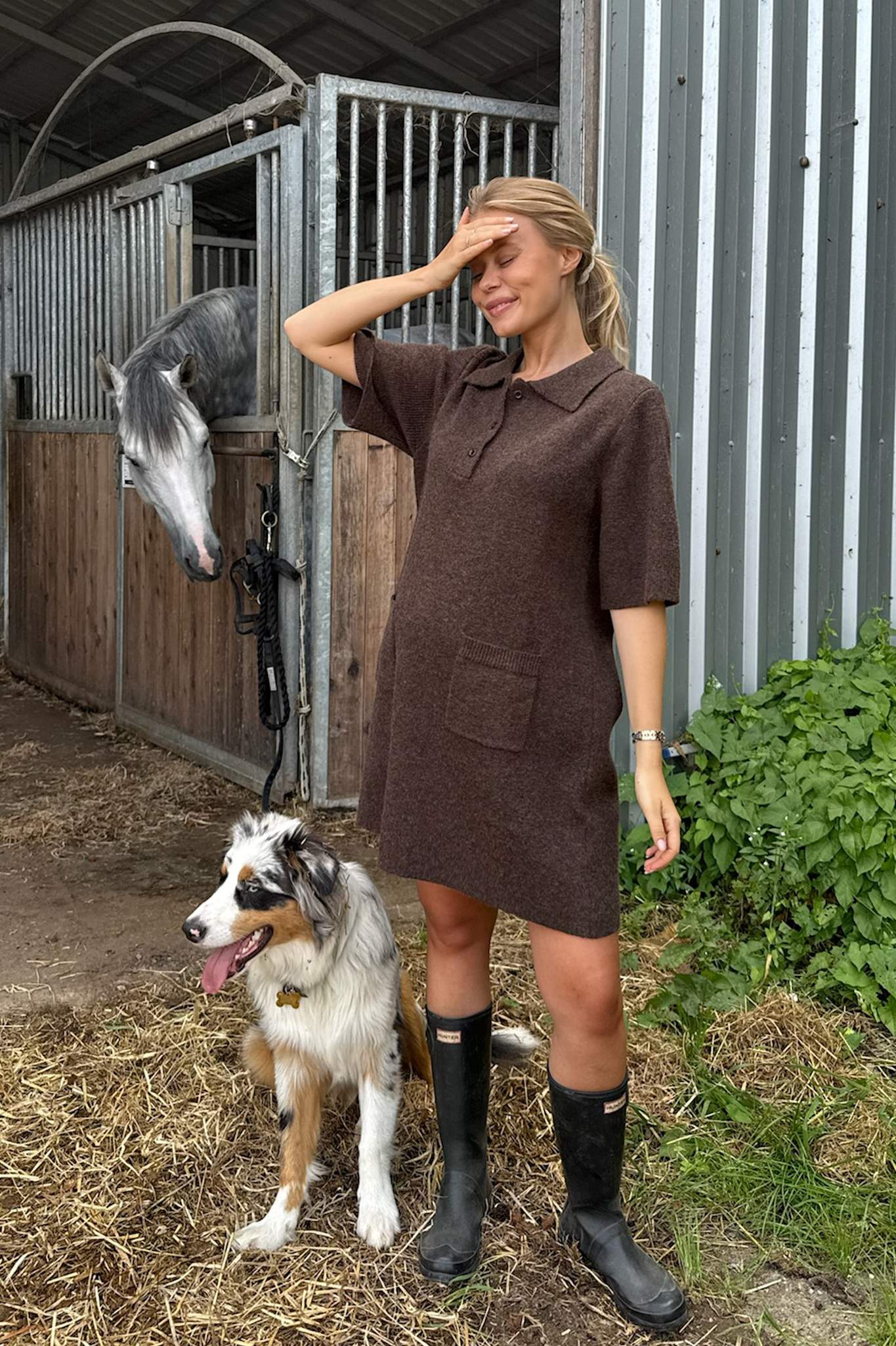 SifIC Knit Dress - Dark Brown - Image 2