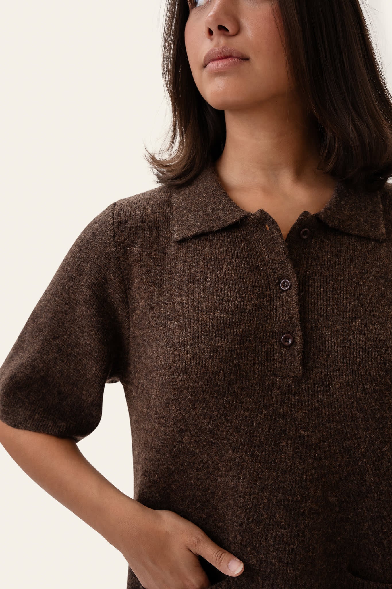SifIC Knit Dress - Dark Brown - Image 3