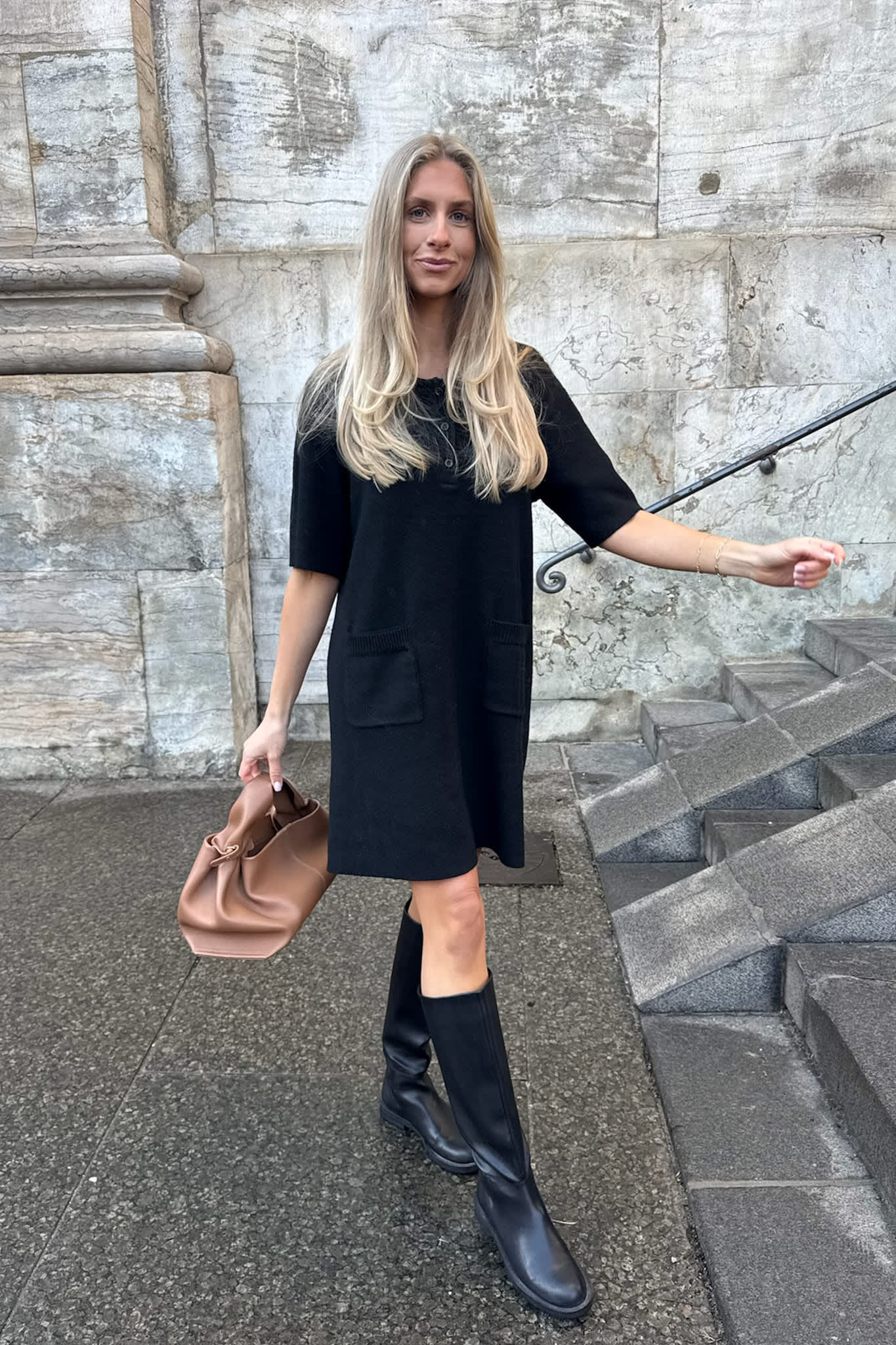 SifIC Knit Dress - Black - Image 4