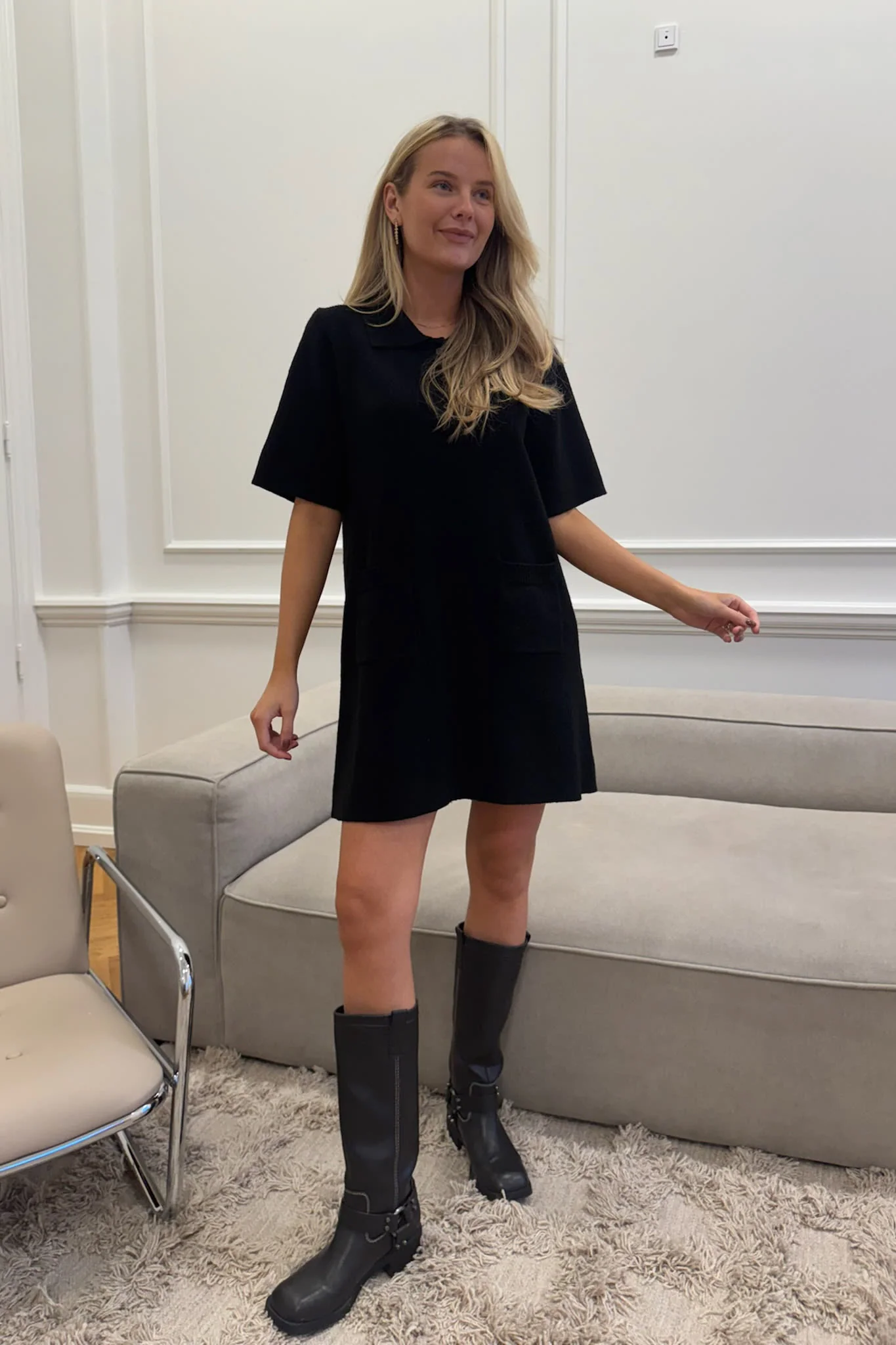 SifIC Knit Dress - Black - Image 5