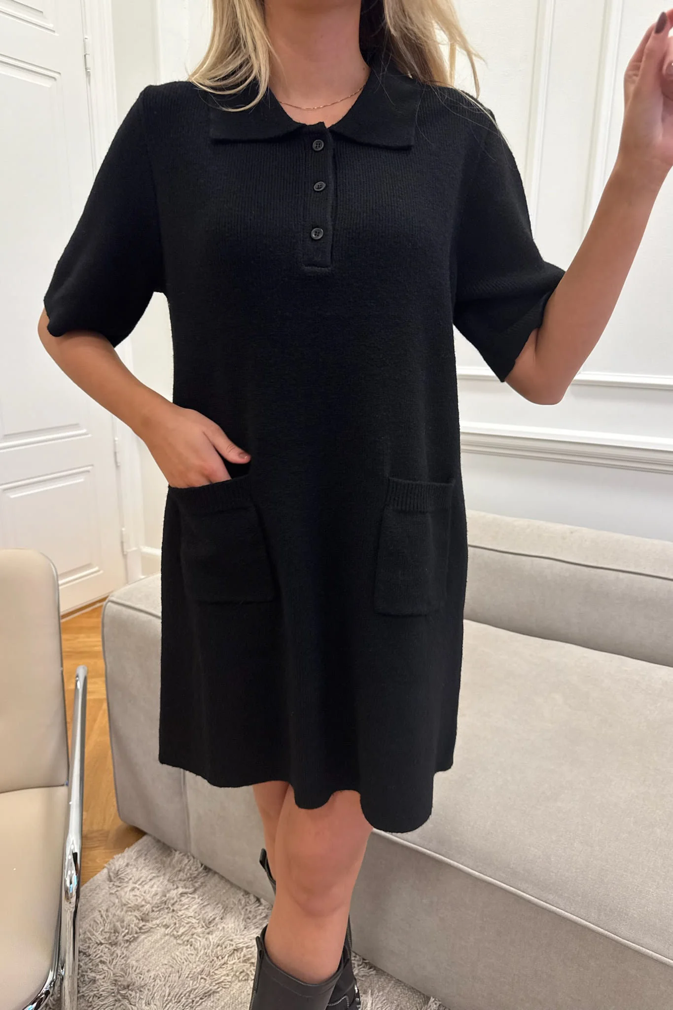 SifIC Knit Dress - Black - Image 6