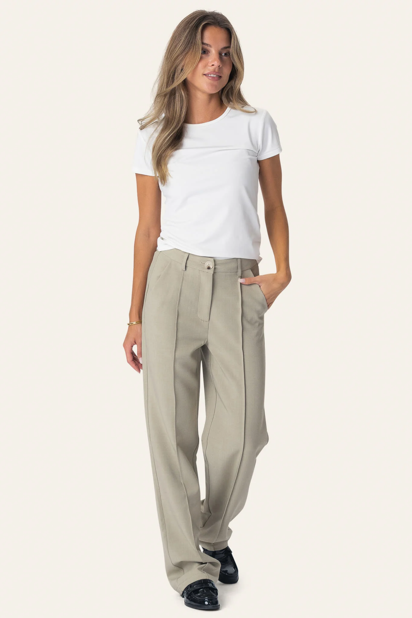 SignatureIC Press Pants - Dusty Beige - Image 4