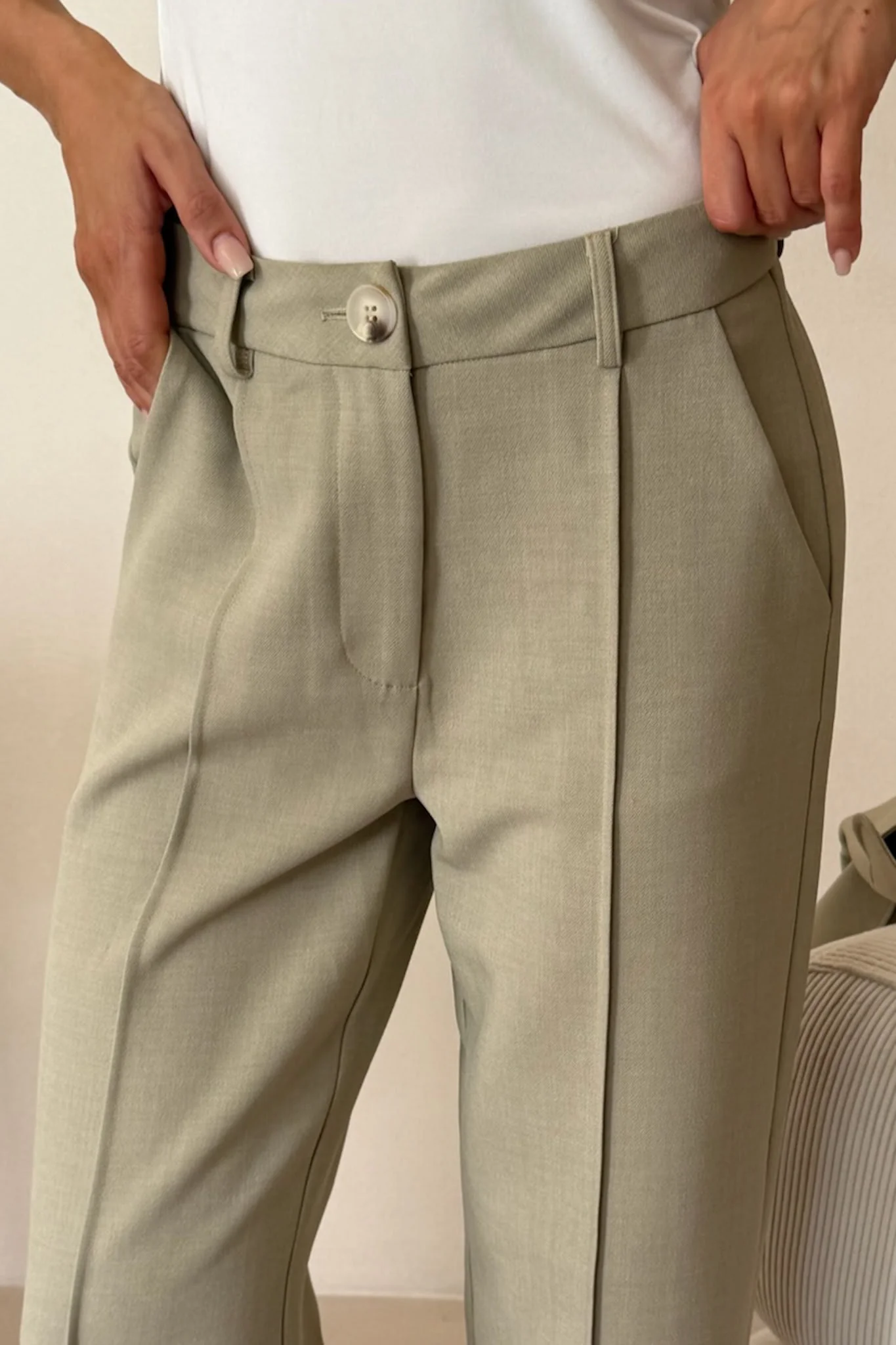 SignatureIC Press Pants - Dusty Beige - Image 5