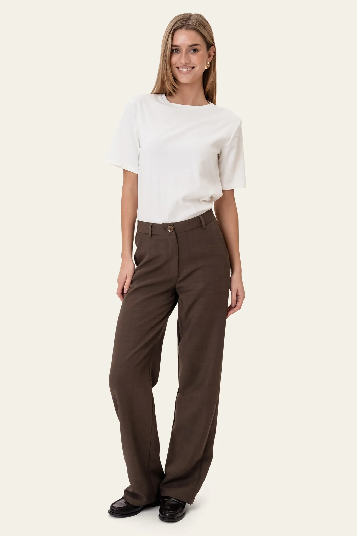 SignatureIC Wide Pants - Dark Brown - Image 3