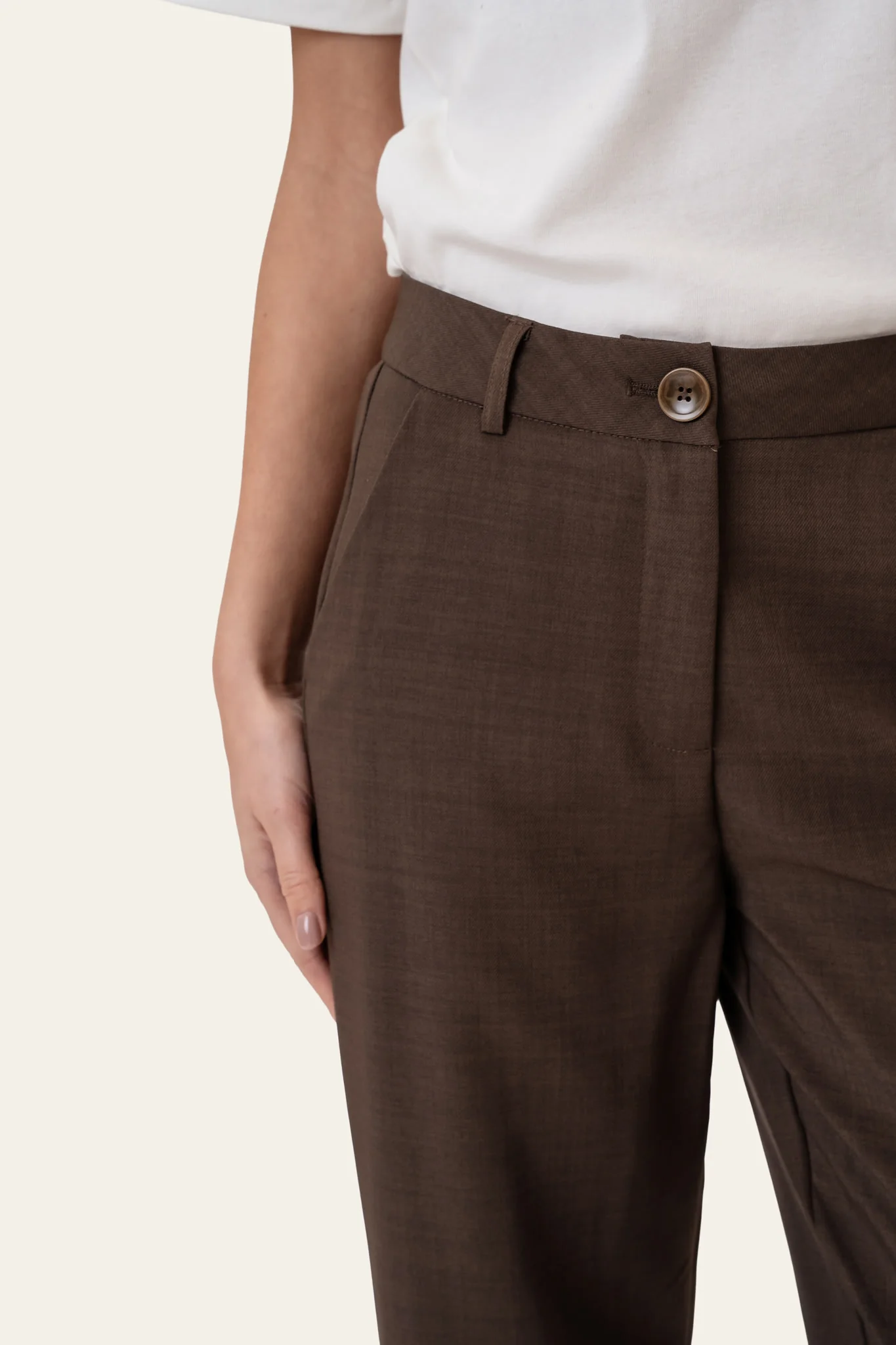 SignatureIC Wide Pants - Dark Brown - Image 5
