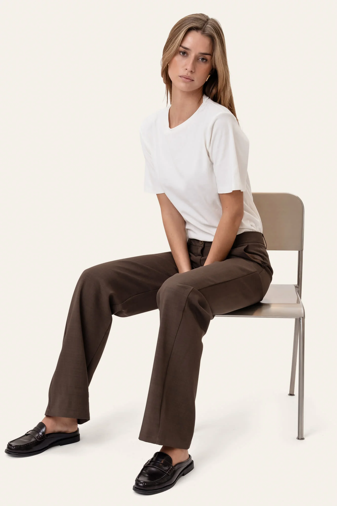 SignatureIC Wide Pants - Dark Brown - Image 6