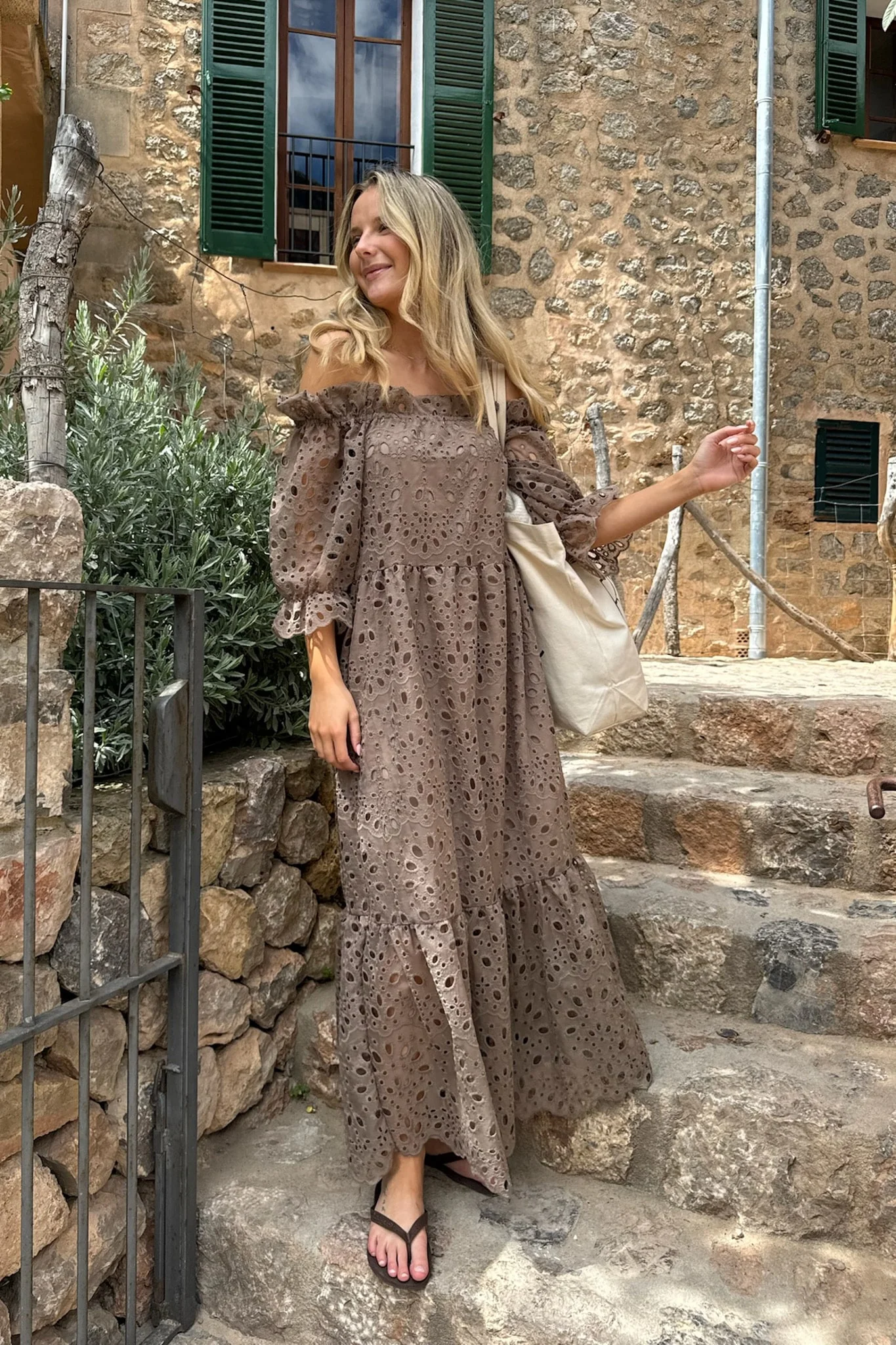 SigridIC Long Dress - Mocca - Image 3