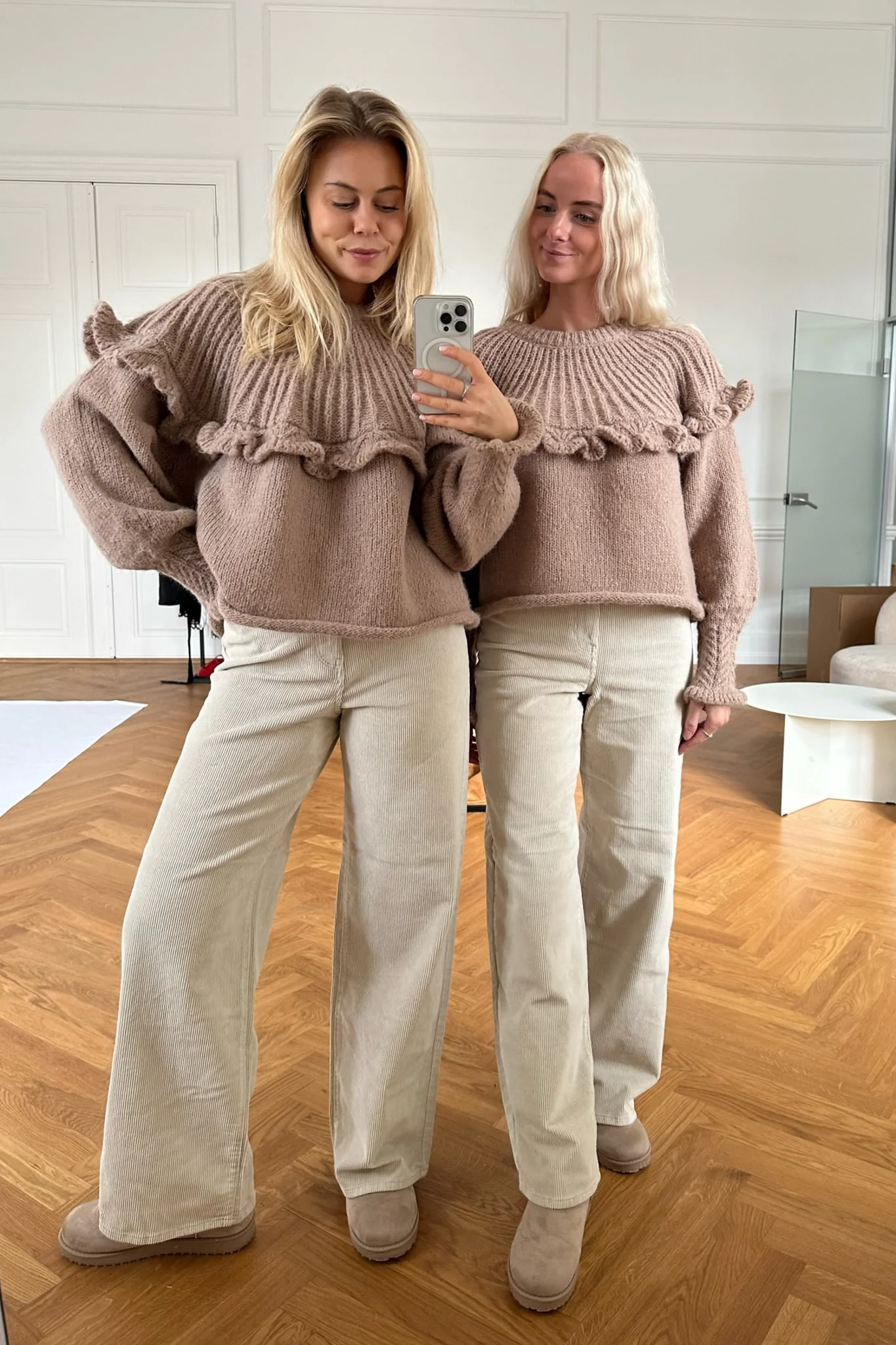 PCSikka LS Oneck Knit - Silver Mink - Image 2