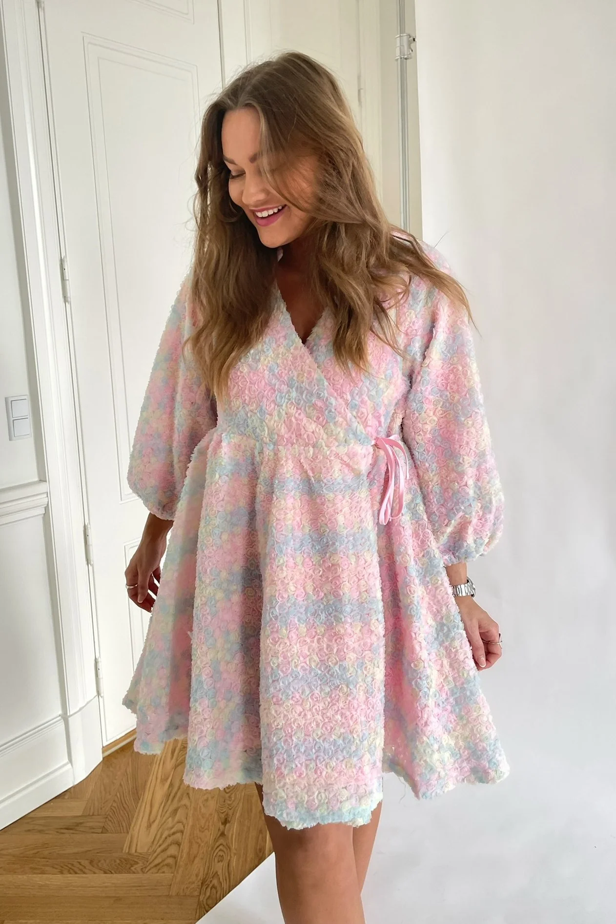Noella Sofie Wrap Dress - Multi Mix - Image 3