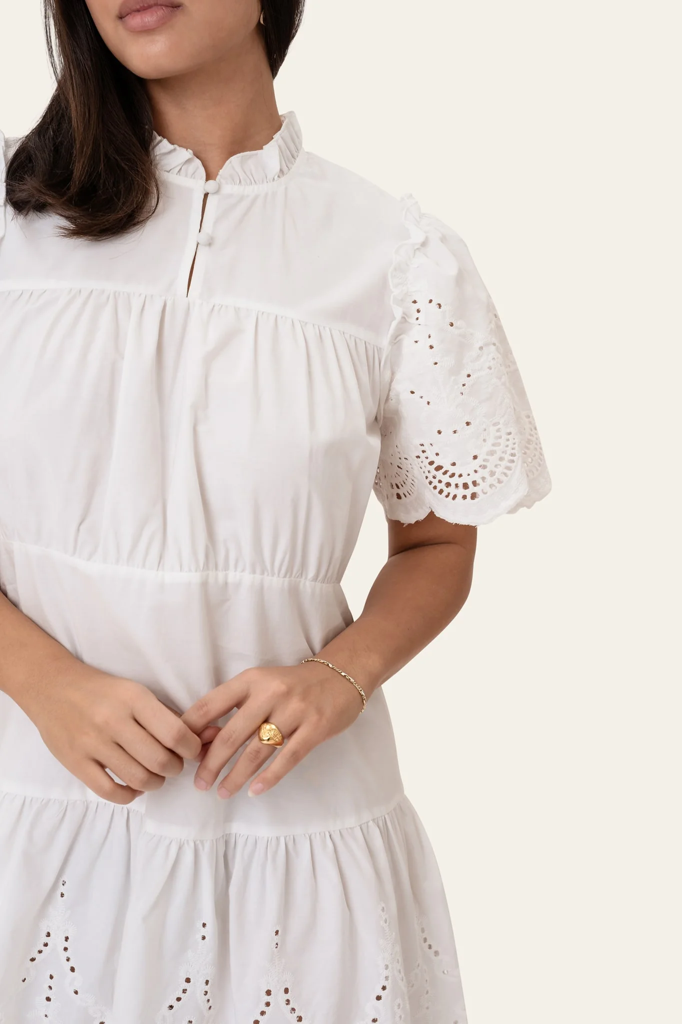 SolveigIC Dress - White Embroidery - Image 3
