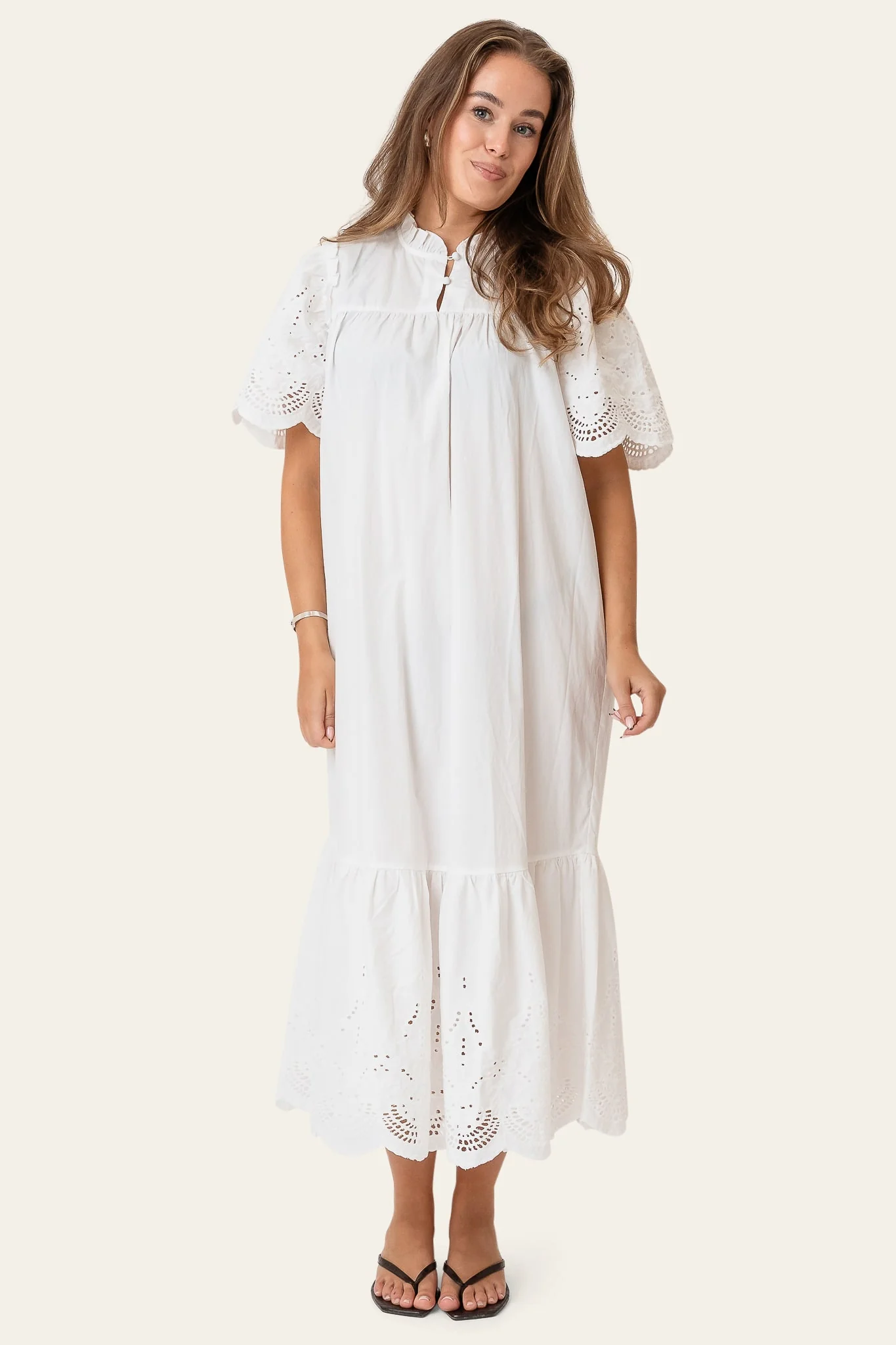 SolveigIC Long Dress - White Embroidery - Image 3