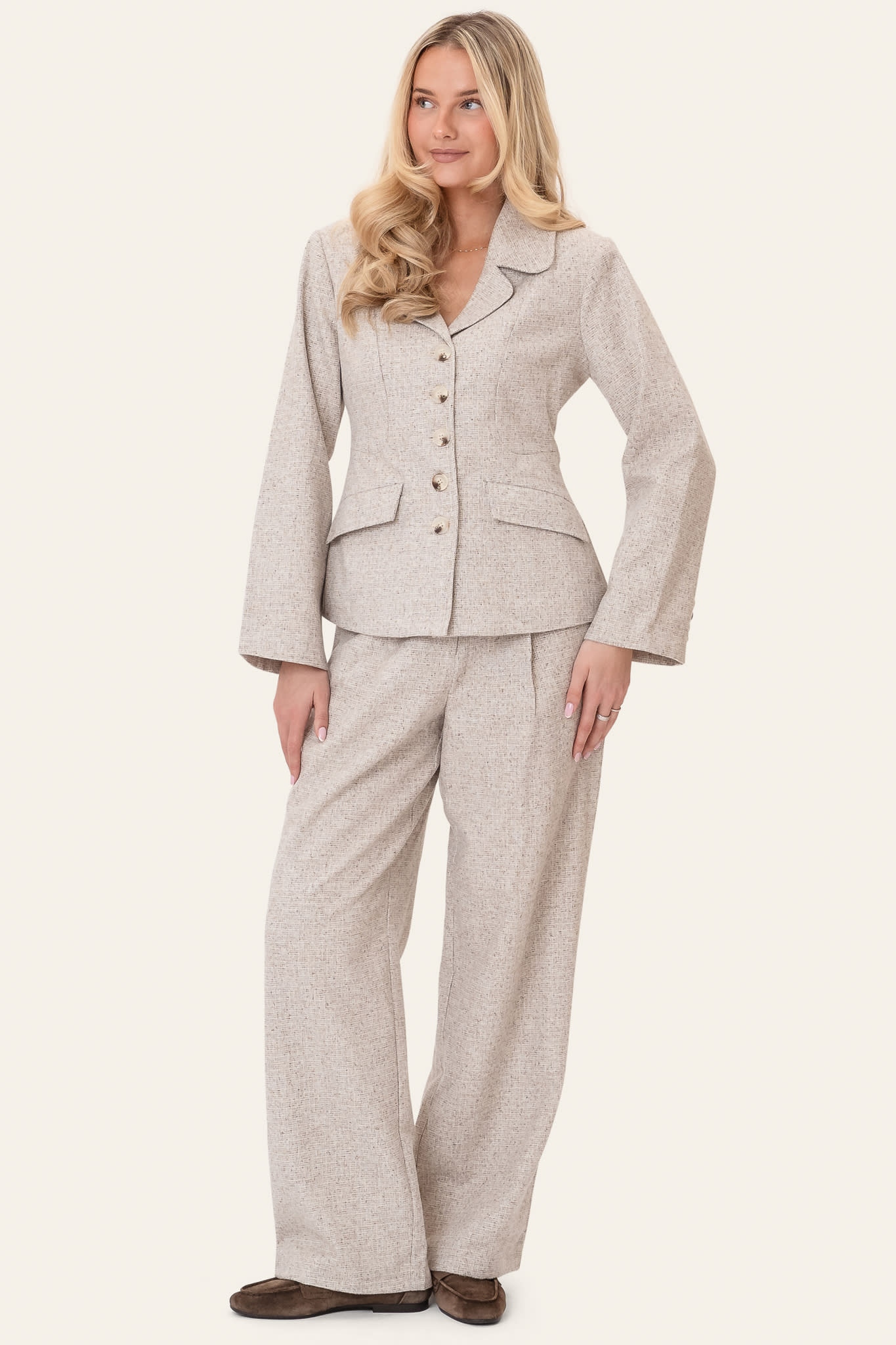 StineIC Blazer - Beige Melange - Image 2