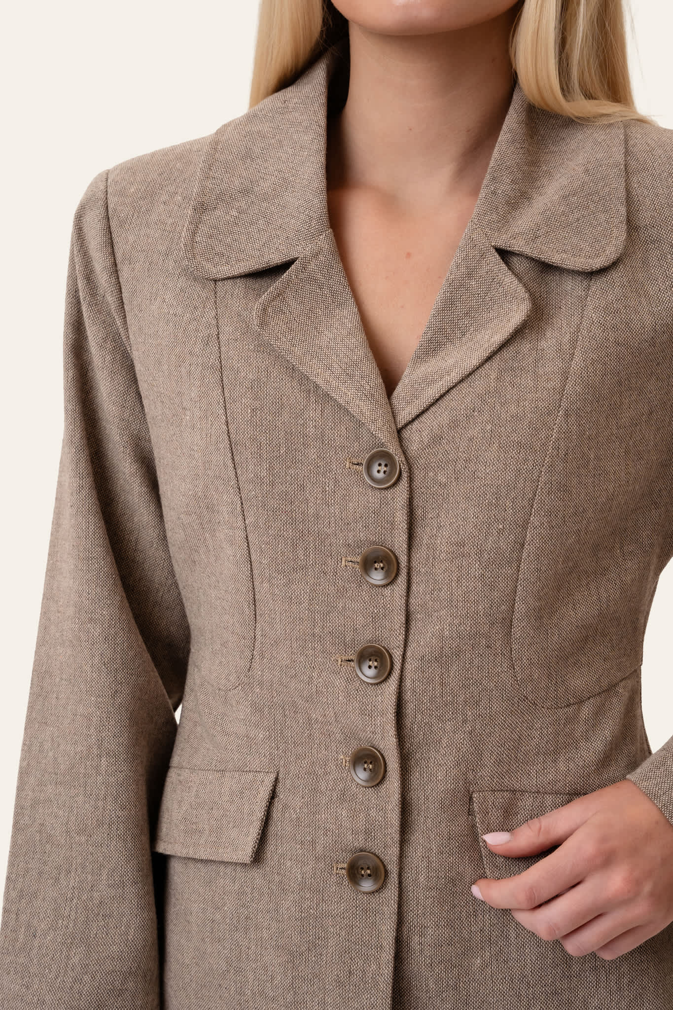 StineIC Blazer - Brown Melange - Image 6