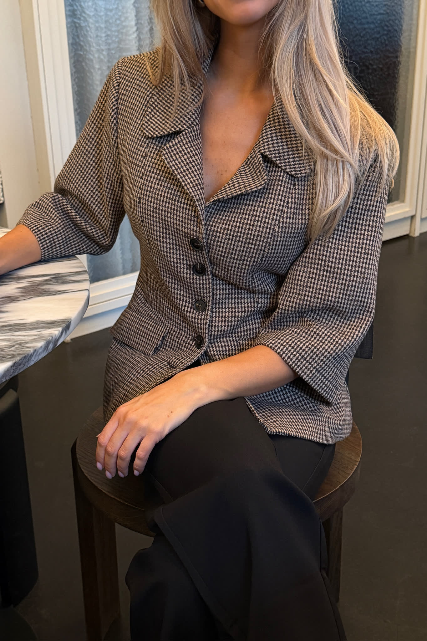 StineIC SS Blazer - Brown Checks - Image 7