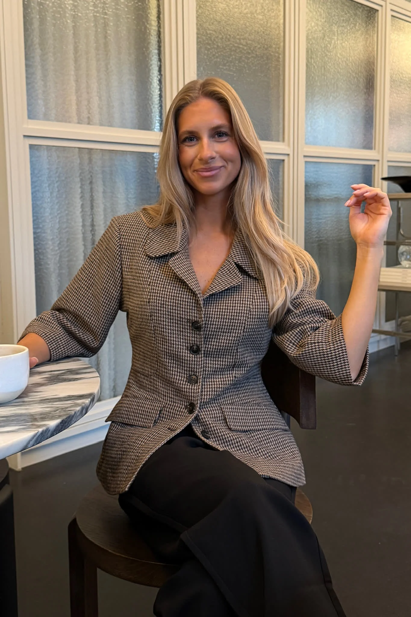 StineIC SS Blazer - Brown Checks - Image 9