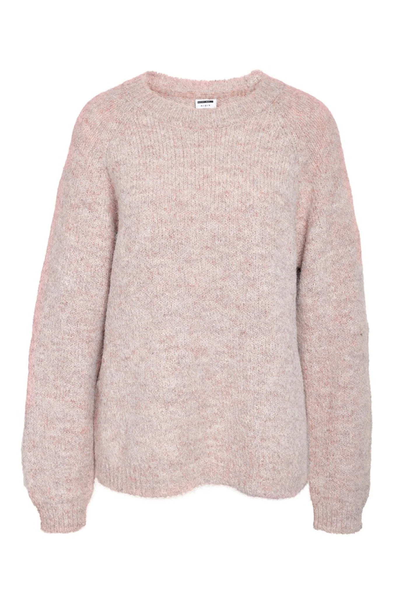 NMSutton LS Oneck Tunic Knit - Taupe Gray Melange - Image 5