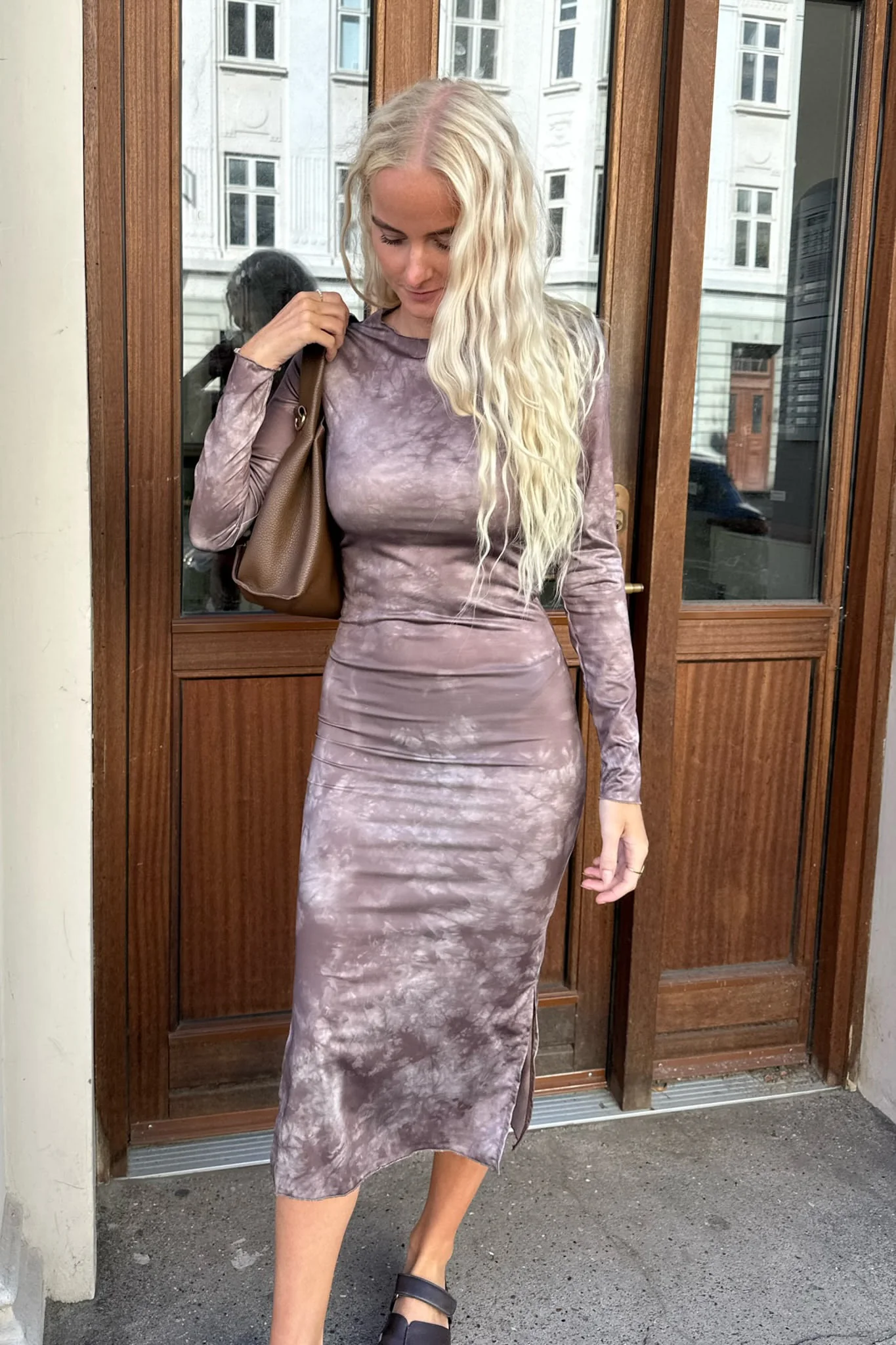 TheaIC Dress - Tie Dye Brown - Image 9