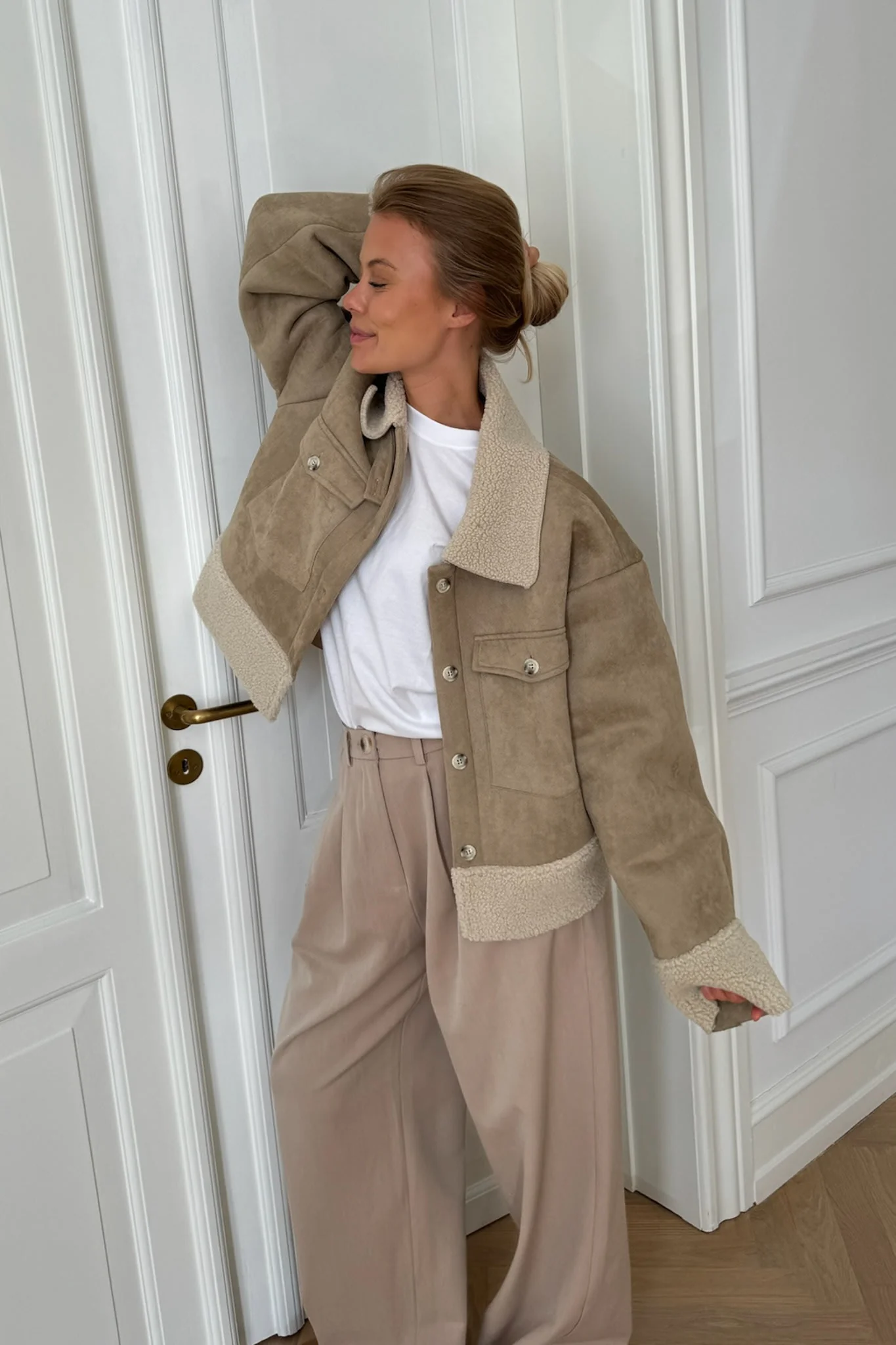 TheaIC Teddy Jacket - Light Brown - Image 14