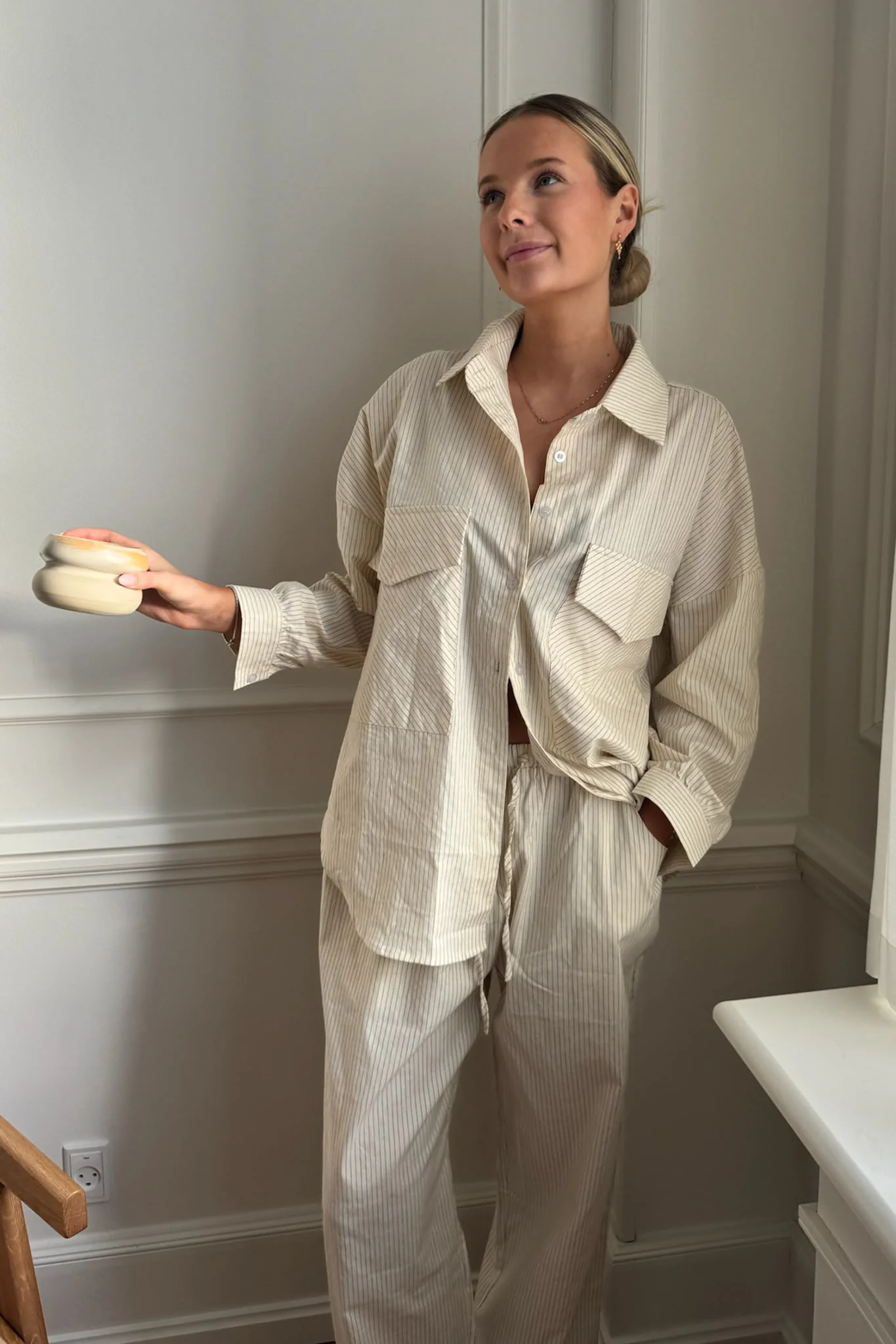 TheldaIC Shirt - Cream Black Stripe - Image 5