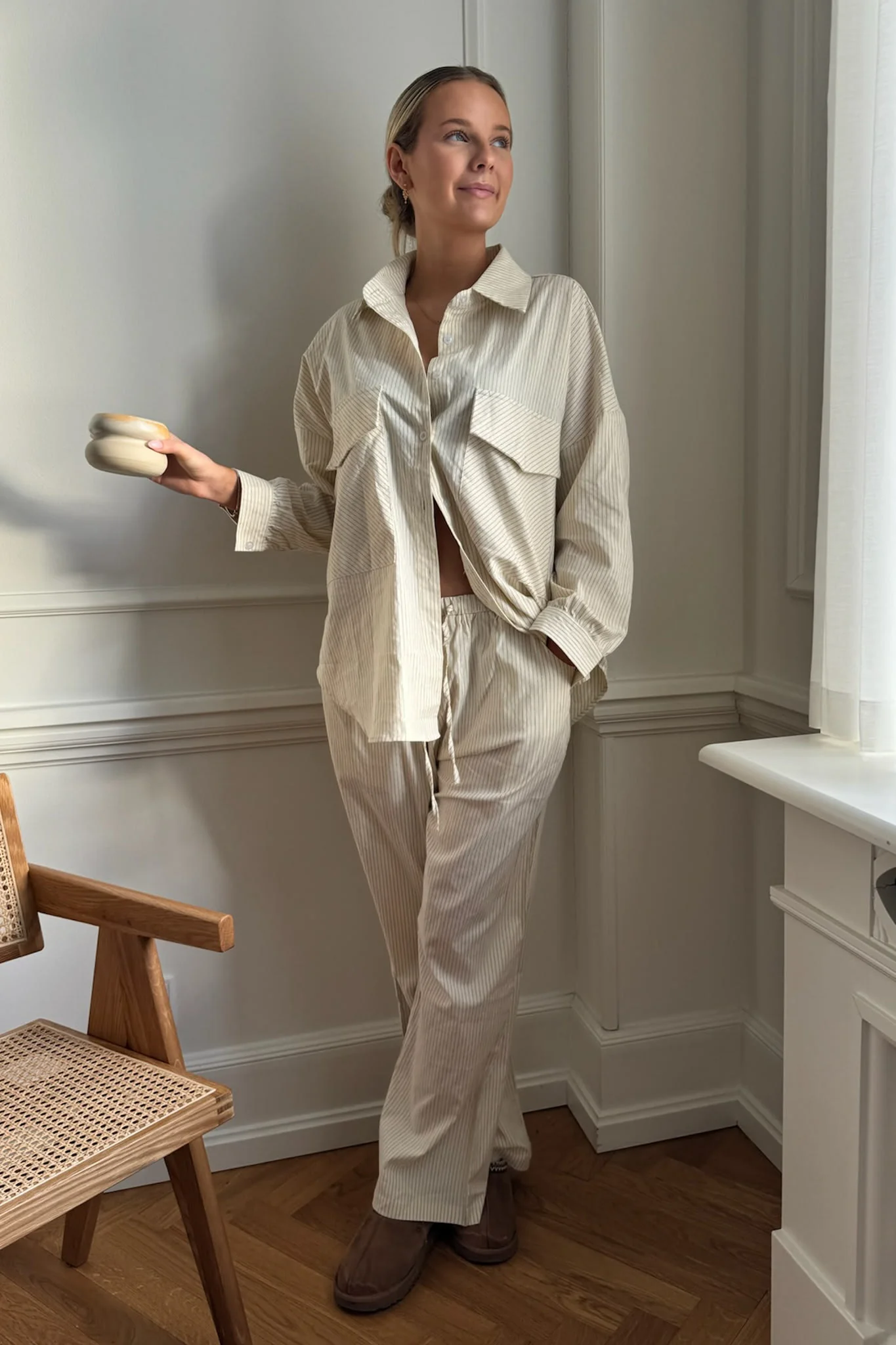 TheldaIC Shirt - Cream Black Stripe - Image 7