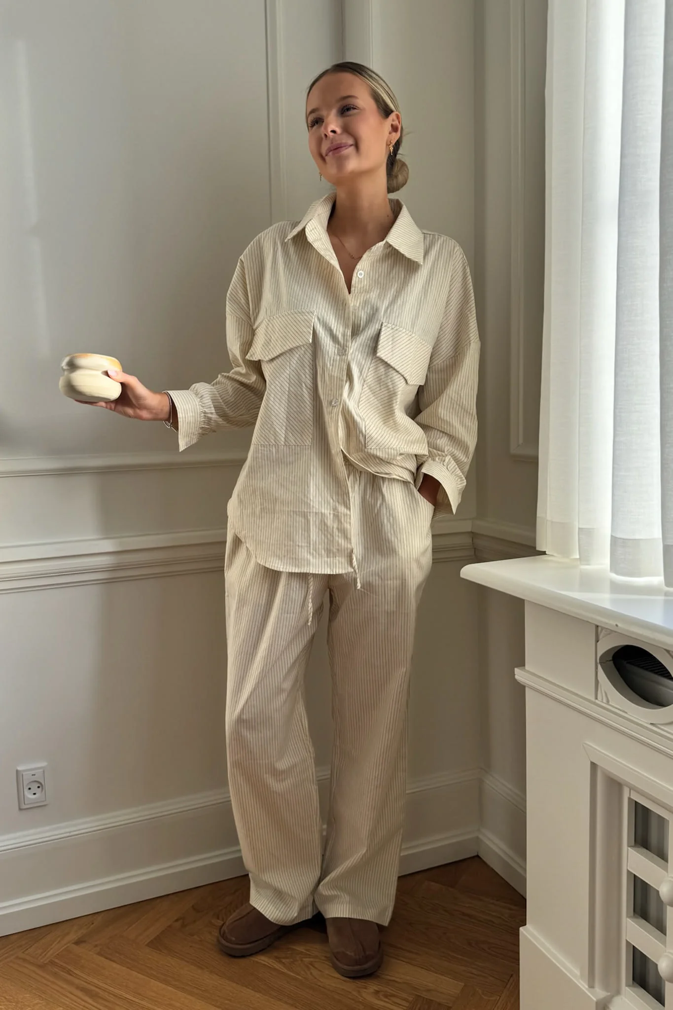 TheldaIC Shirt - Cream Black Stripe - Image 8
