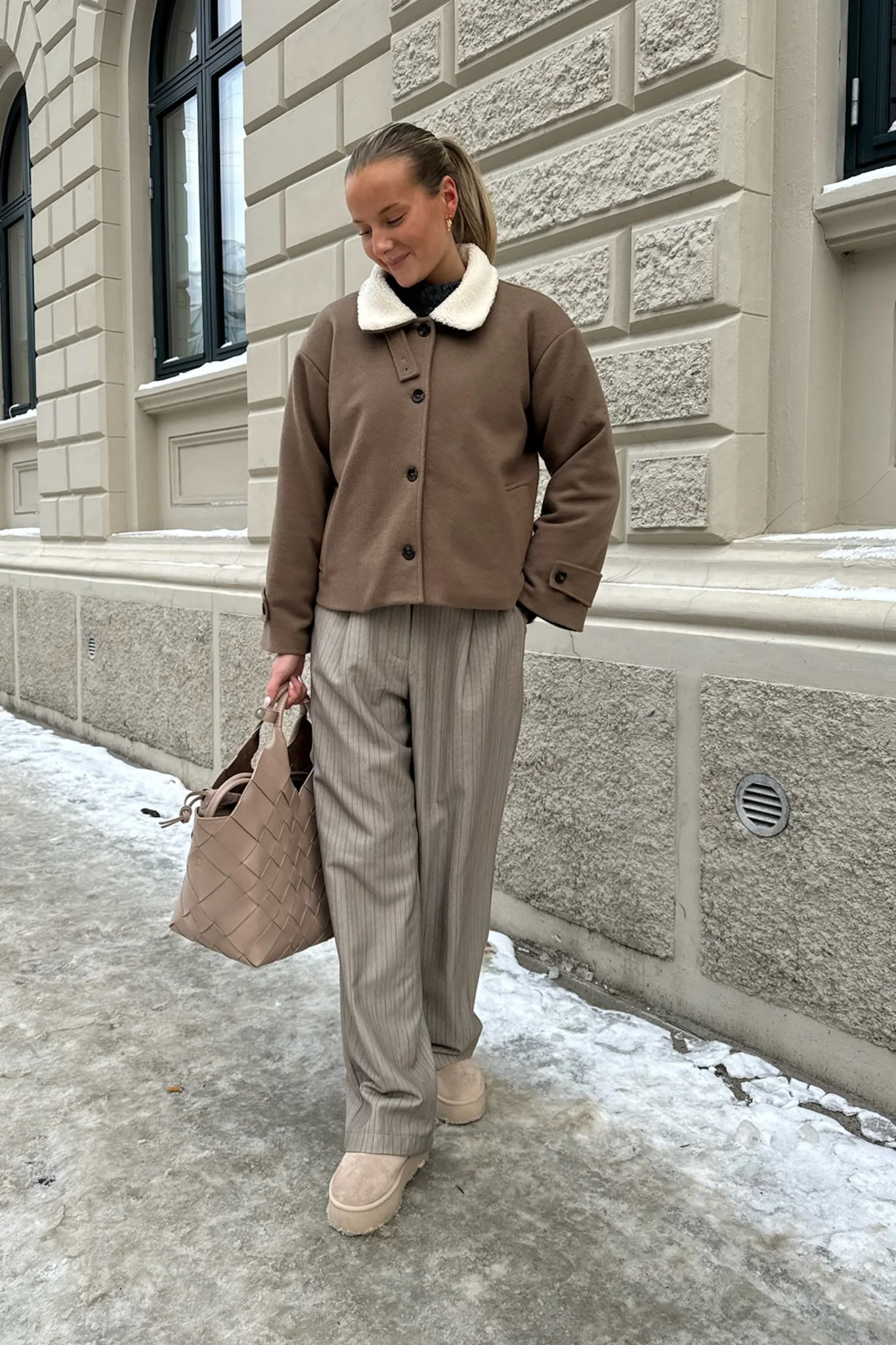 UlrikkeIC Teddy Jacket - Taupe - Image 12