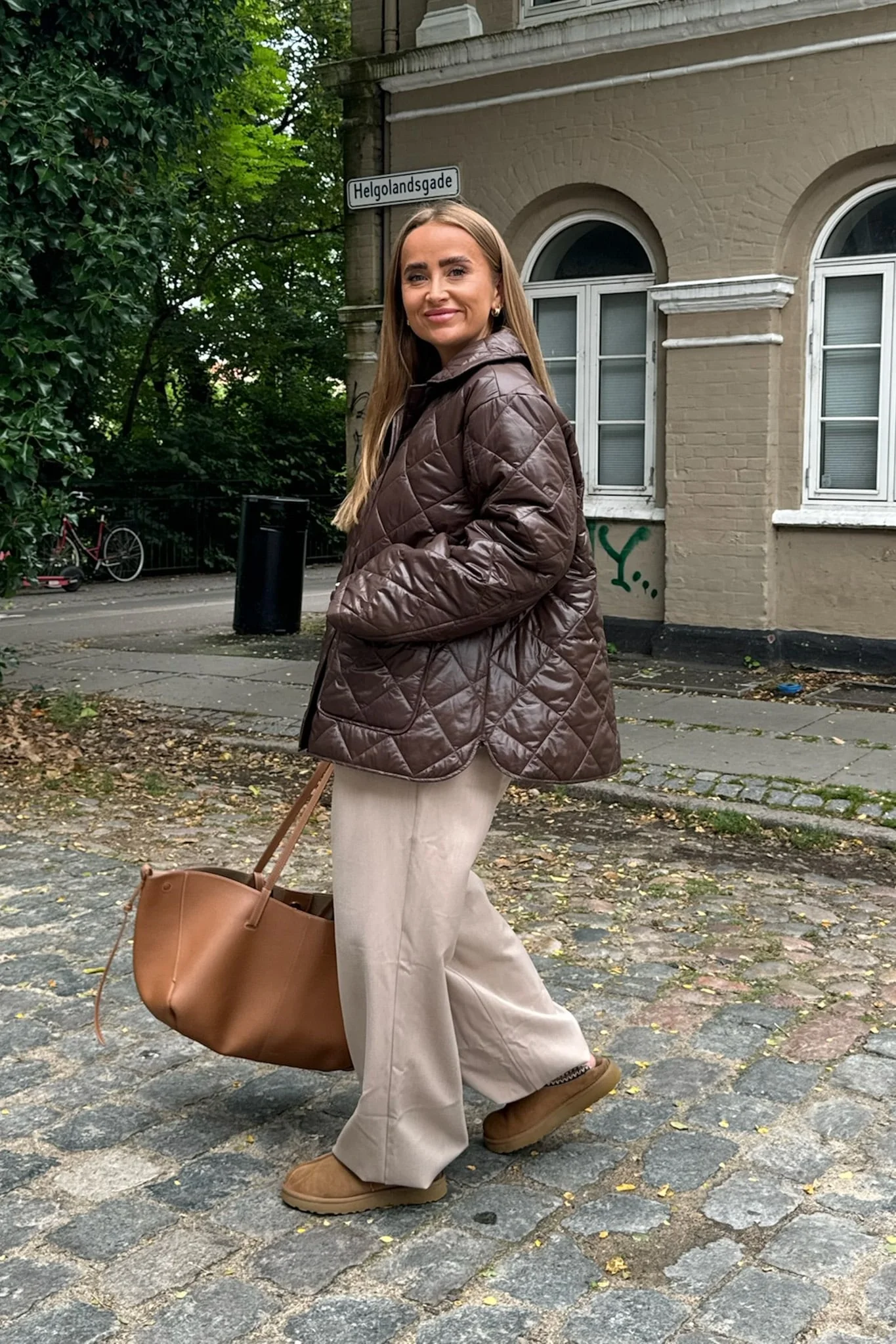 UmaIC Quilted Jacket - Chocolate Brown - Image 3