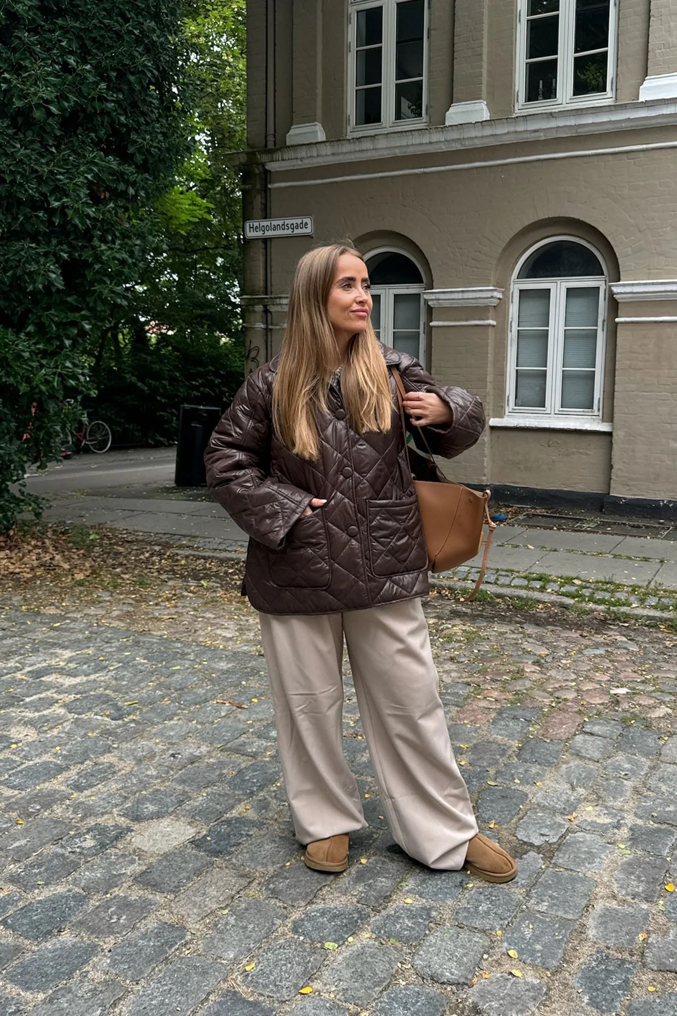 UmaIC Quilted Jacket - Chocolate Brown - Image 4