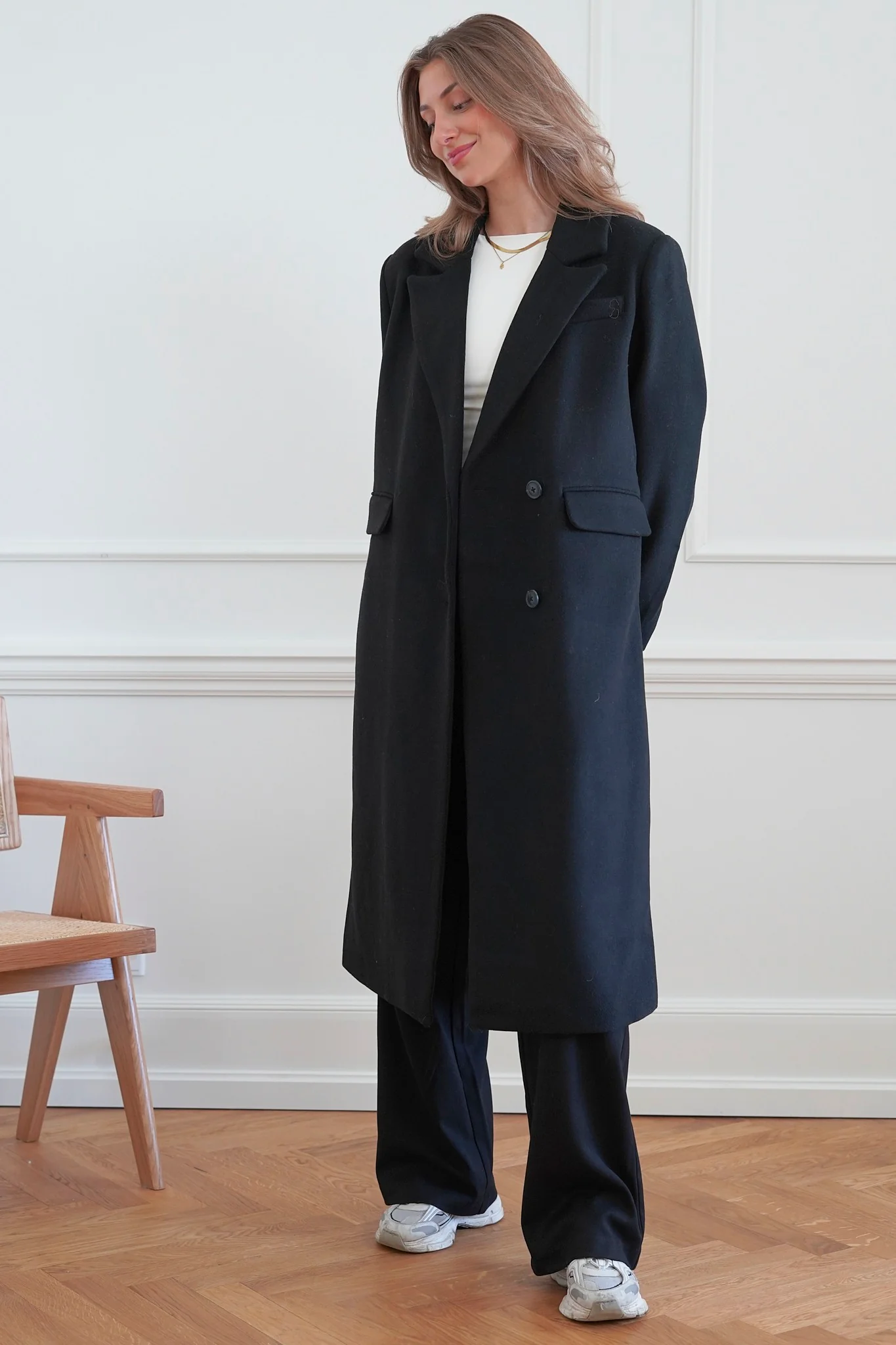 VMVenetavega Long Wool Coat - Black - Image 3