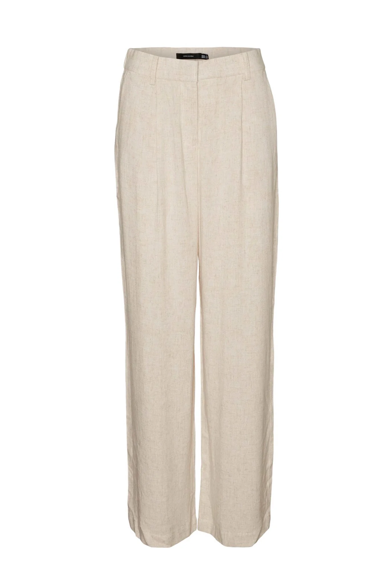 VMVera MR Wide Linen Pants - Oatmeal Nature Tone - Image 8