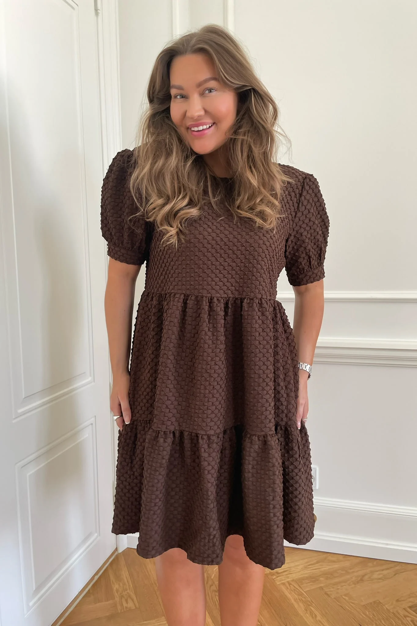 VilmaIC Dress - Bubble Chocolate Brown - Image 6
