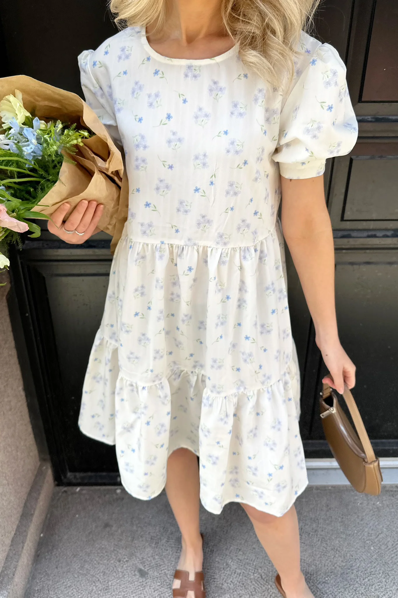 VilmaIC Dress - Cream/Blue - Image 2