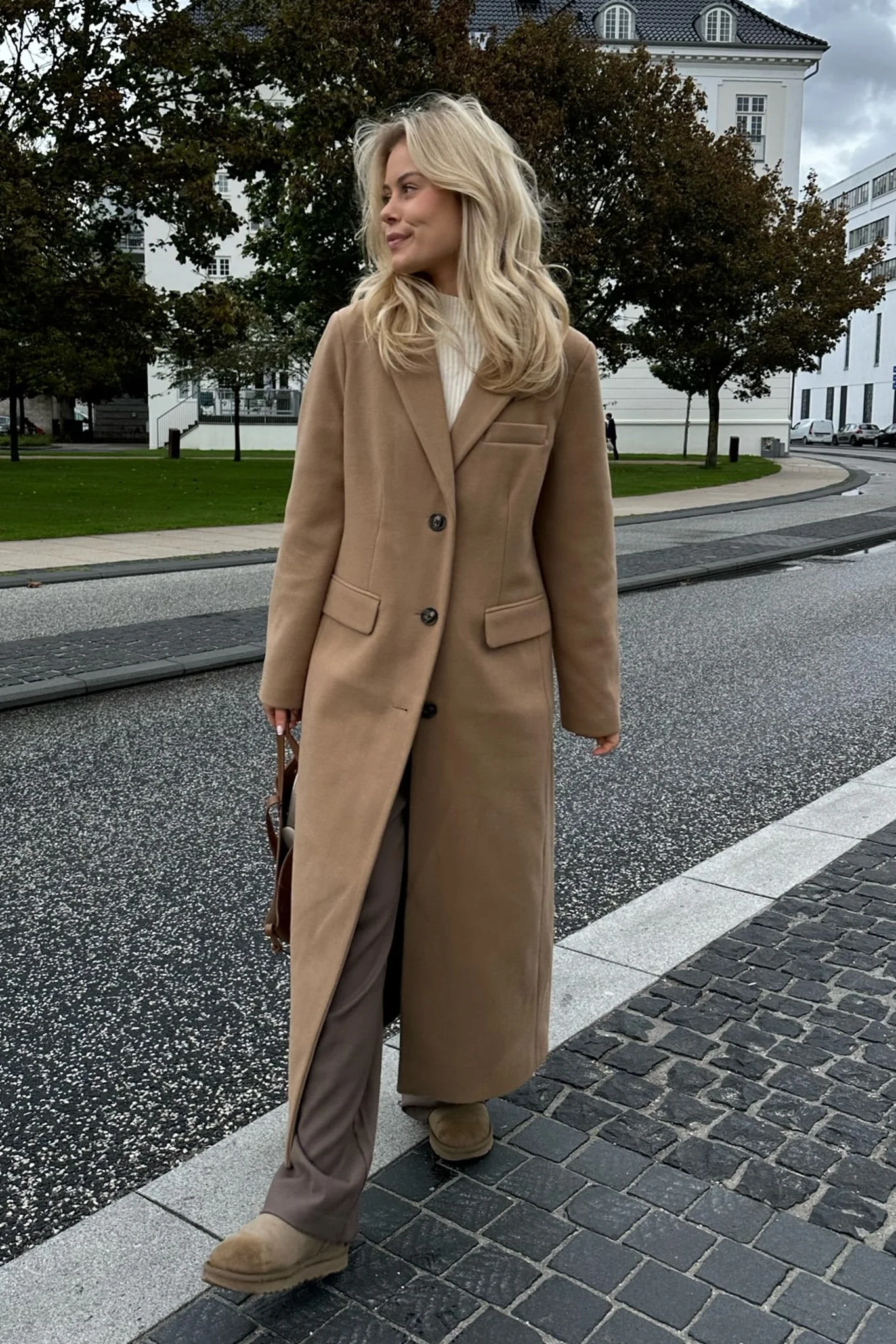 VMVincemilan Long Coat - Tigers Eye Solid - Image 2