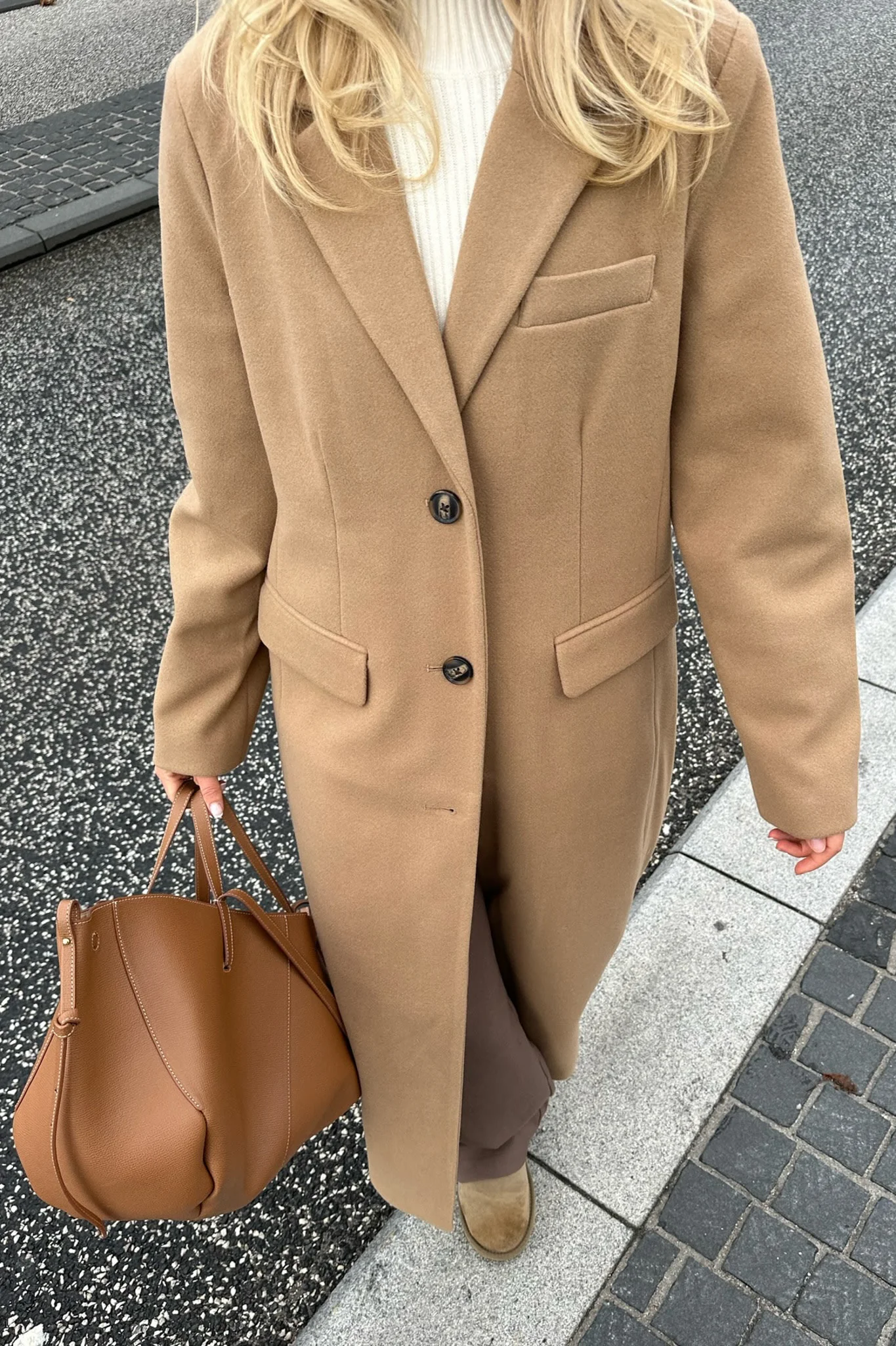 VMVincemilan Long Coat - Tigers Eye Solid - Image 4