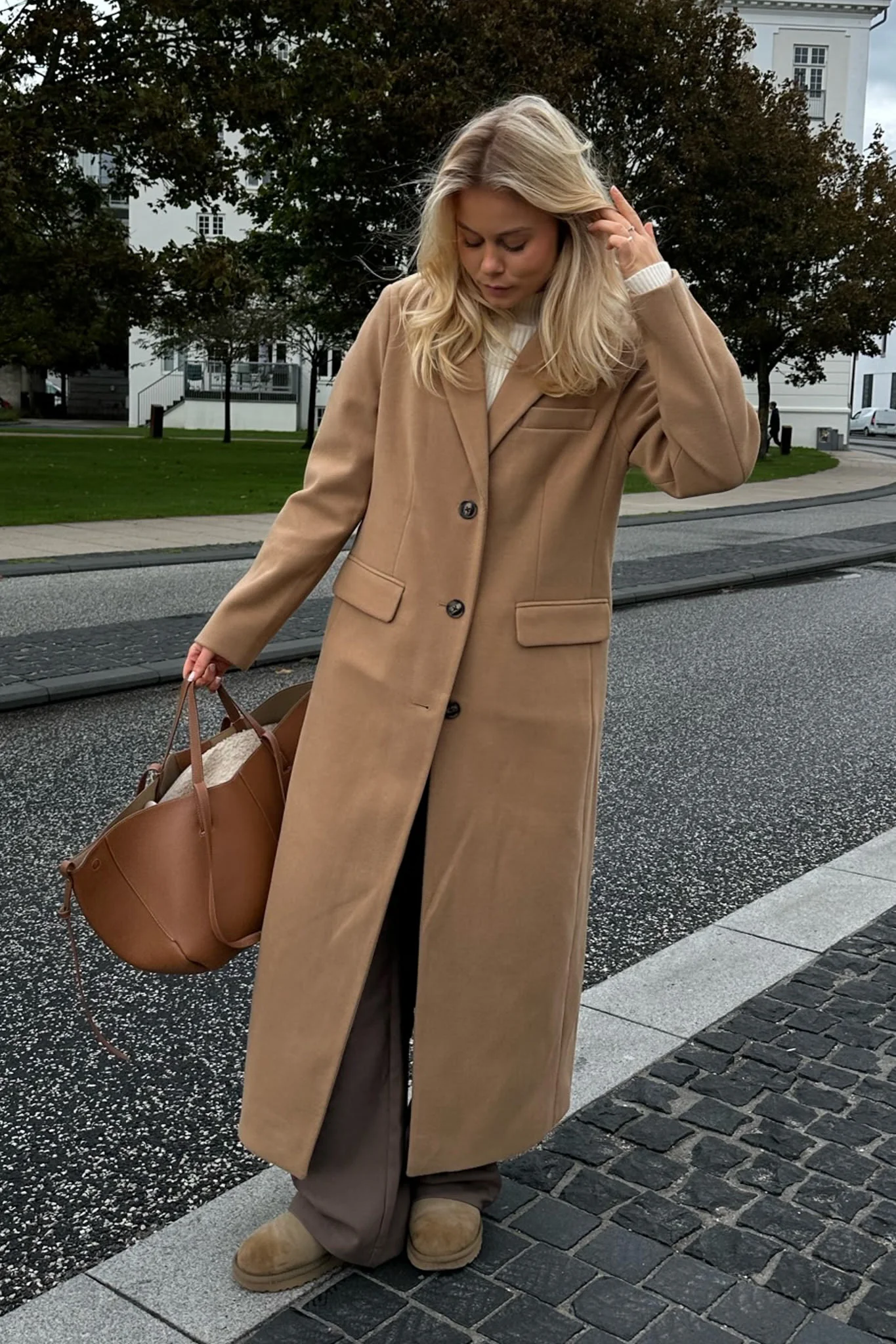 VMVincemilan Long Coat - Tigers Eye Solid - Image 5