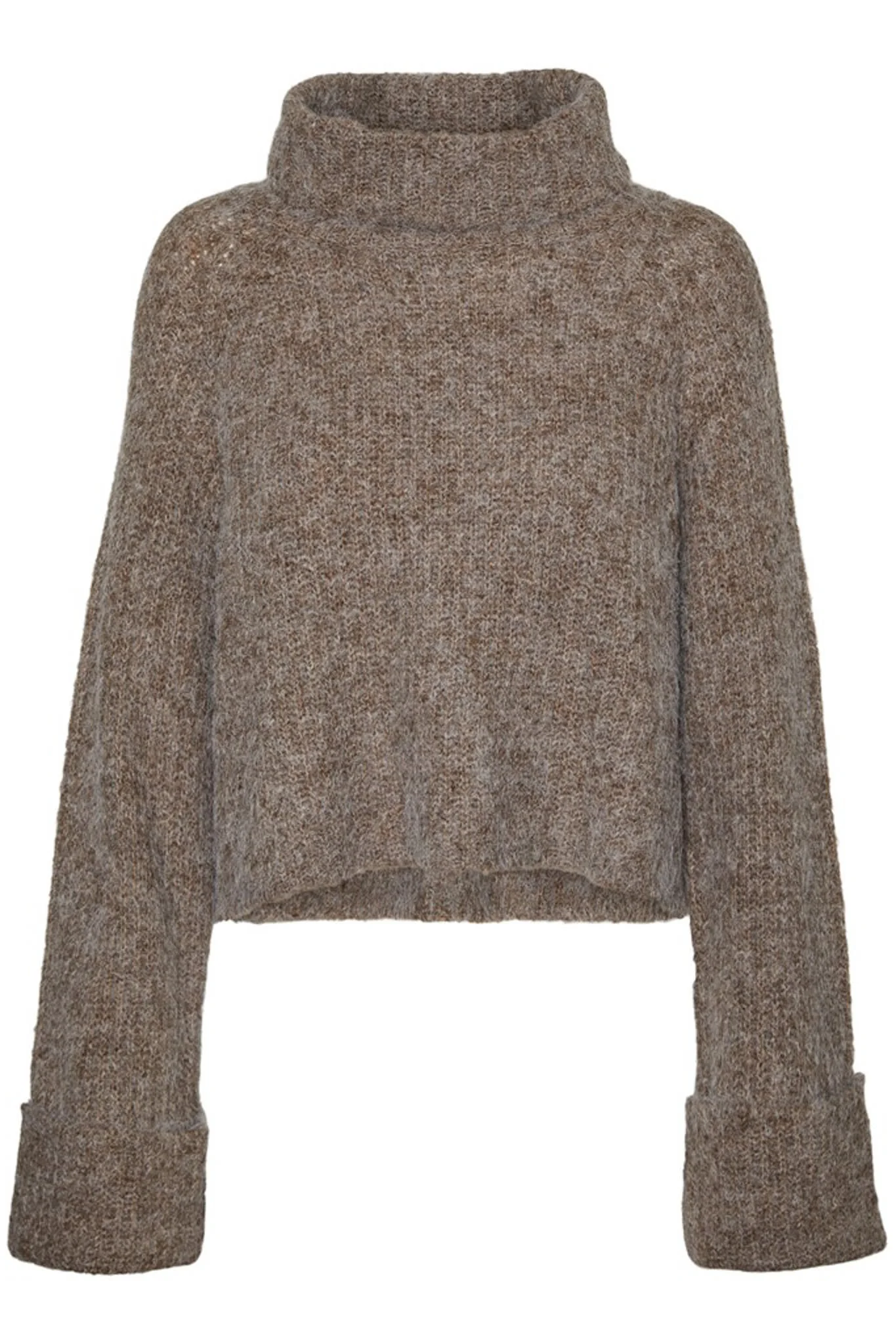 VMEndy LS Rollneck Pullover - Brown Lentil W Melange - Image 4