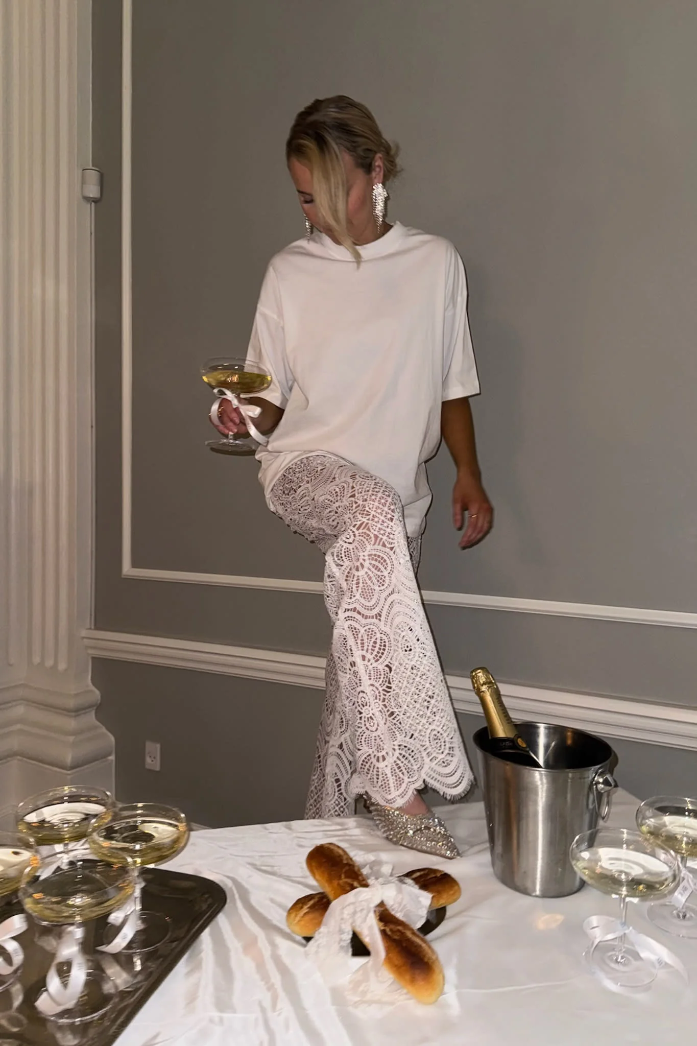 ZhannaIC Pants - White Heavy Lace - Image 4