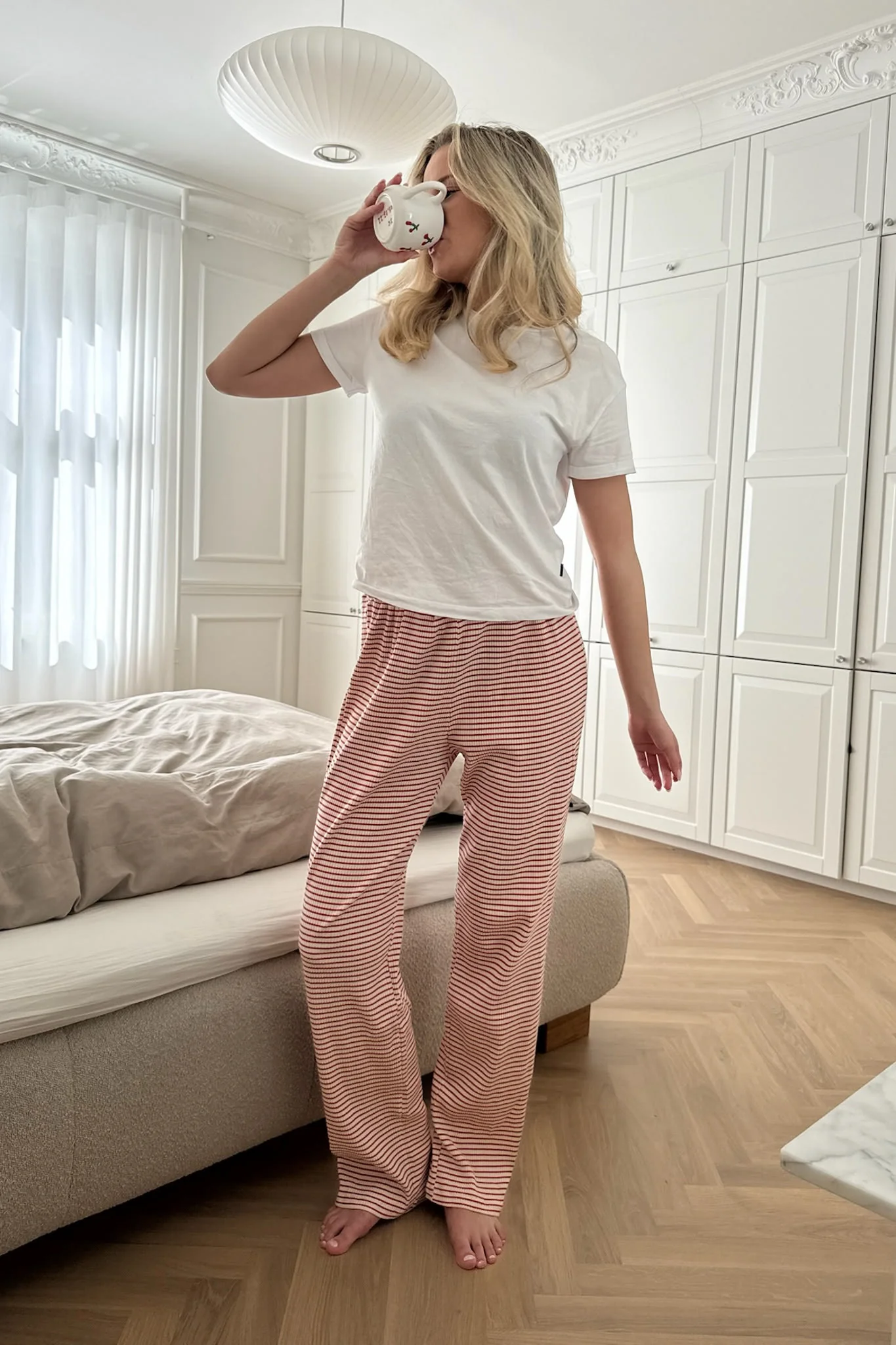 ZhannaIC Pants - Off White Red Stripe - Image 5