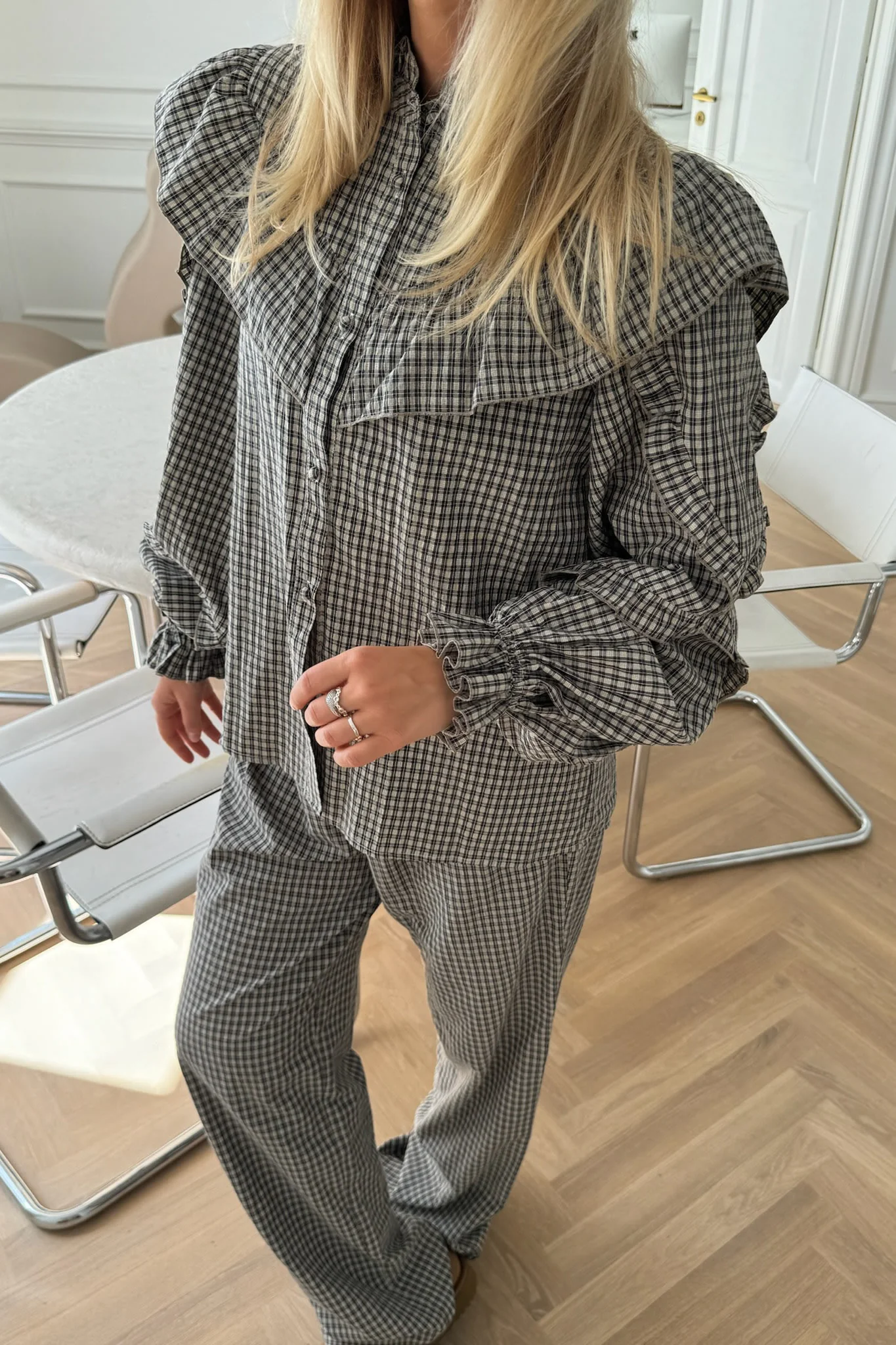 ZhannaIC Pants - Black Small Checks - Image 5